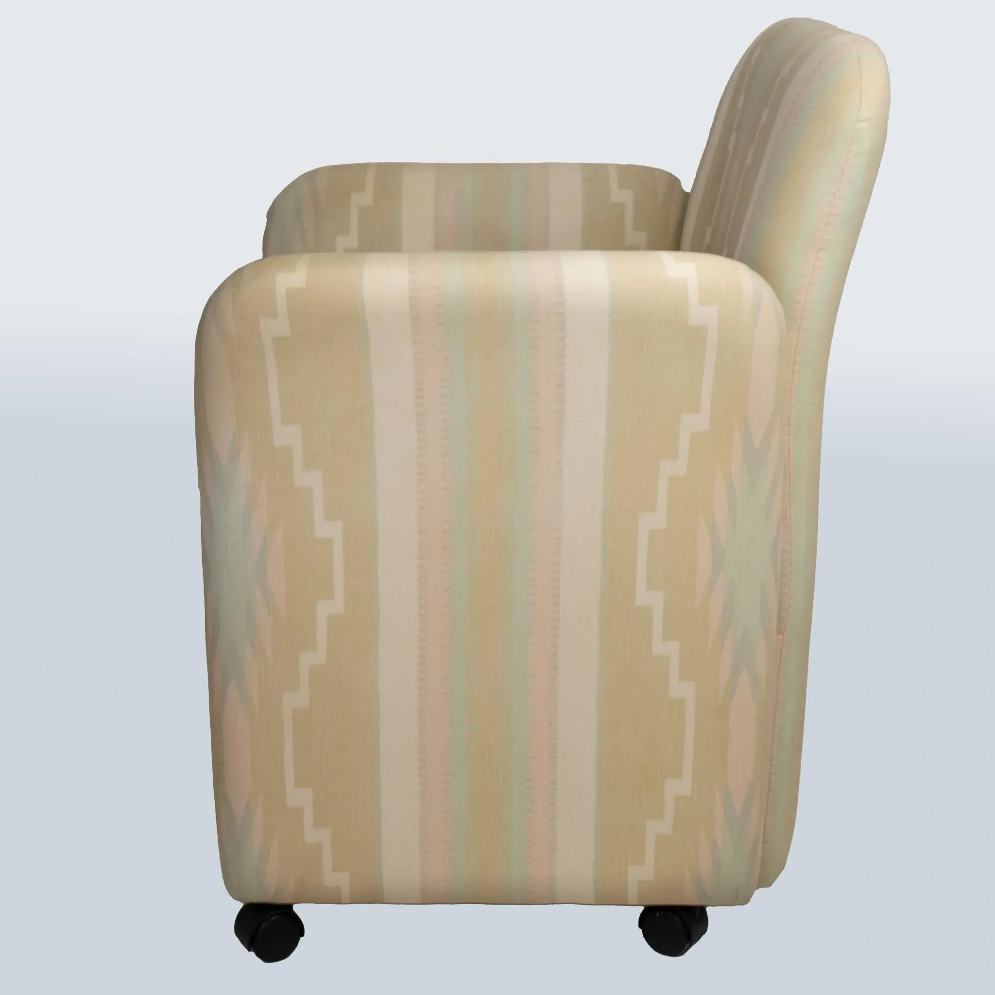 Vintage Postmodern Chiclet Accent Chair | Chairish