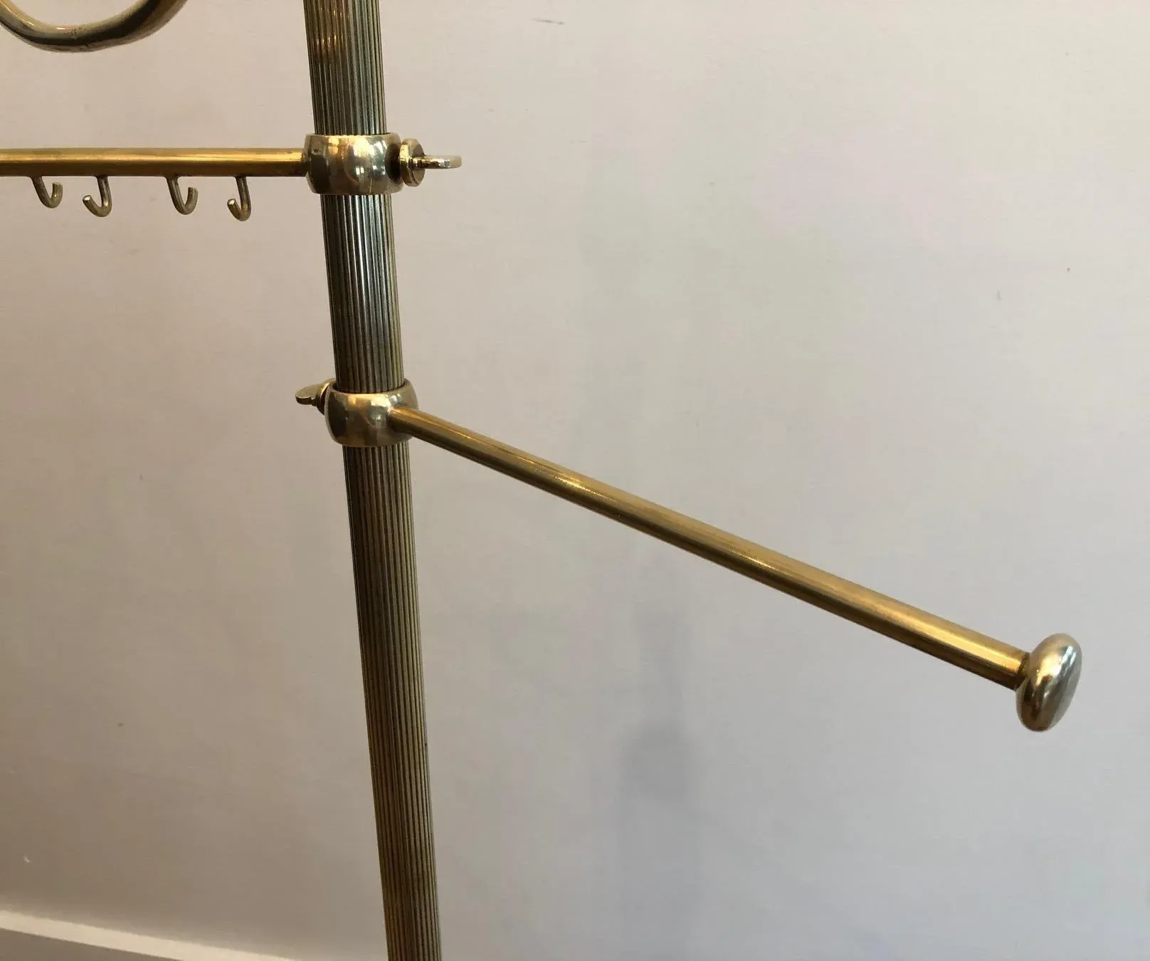 1940s Neoclassical Style Brass Towel Holder
