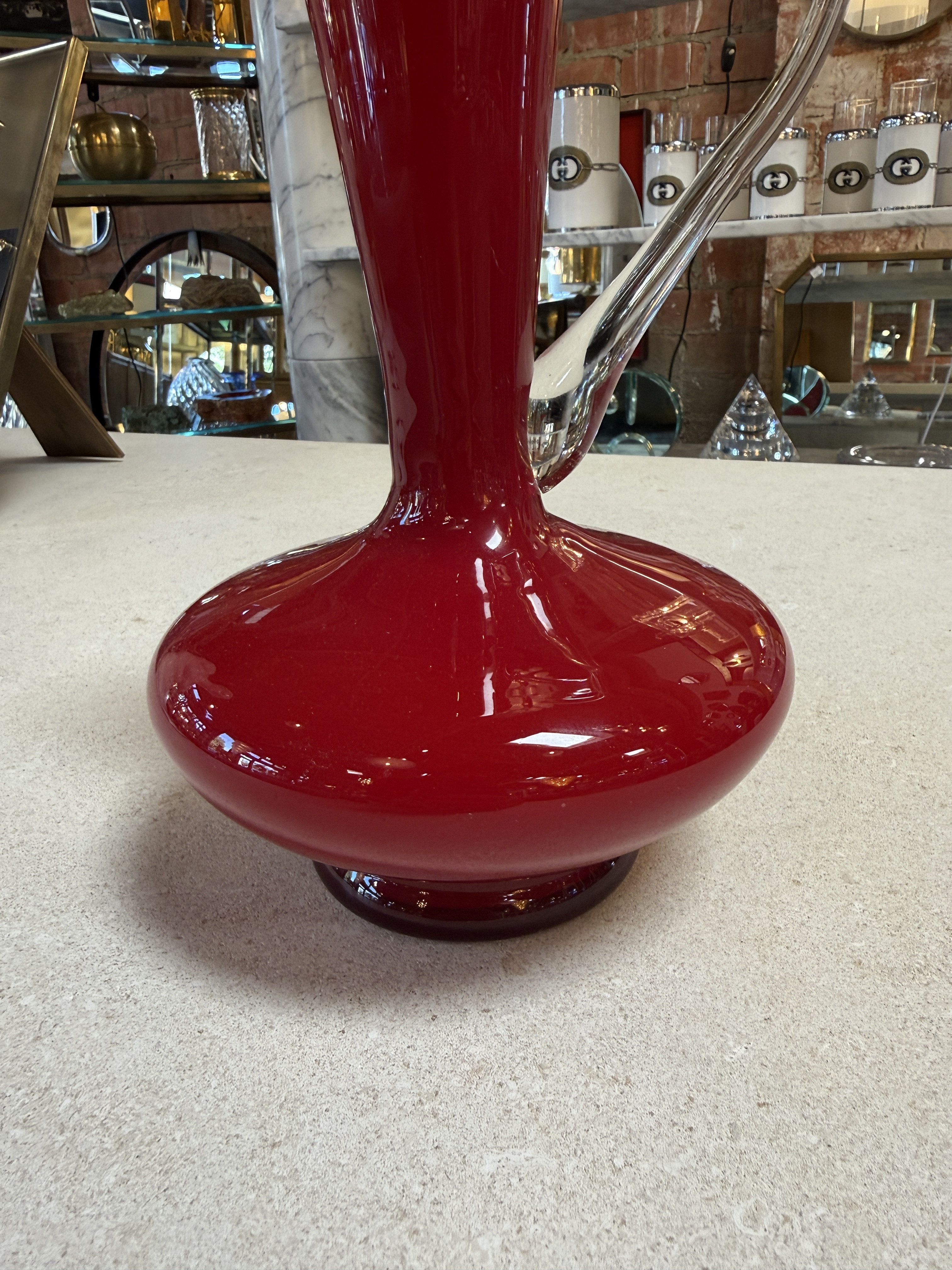 Red Murano Glass Pitcher, 1960s