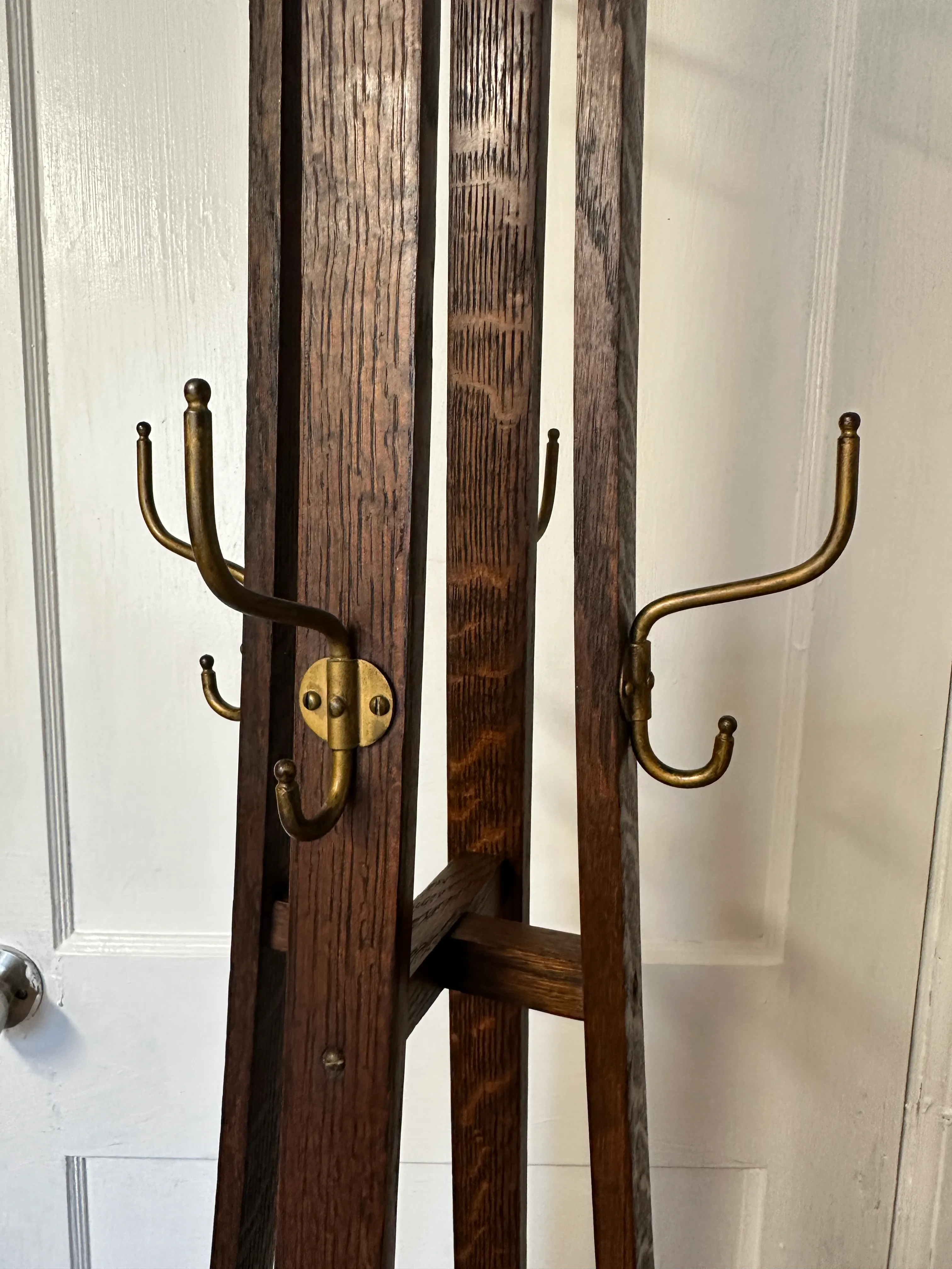 Early 1900s Antique Mission Oak Coat Hanger/Umbrella Stand Chairish