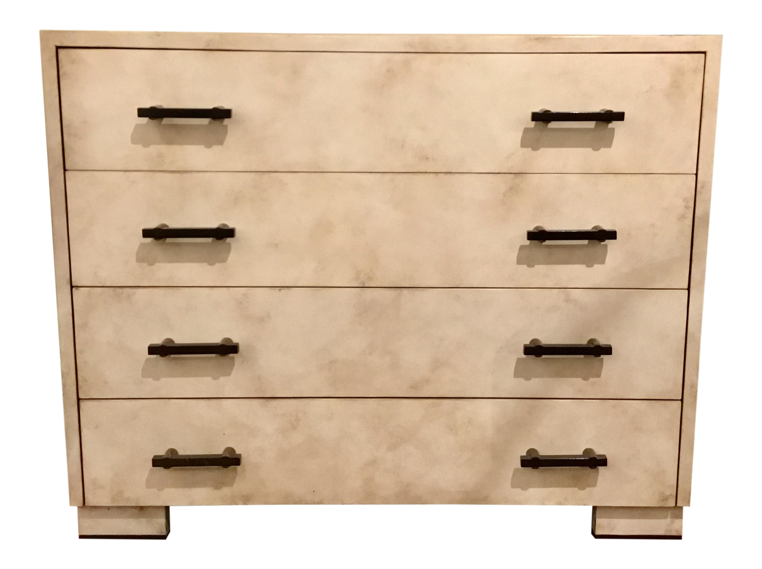 Henredon Acquisitions Modern Off White Leather Chest Of Drawers