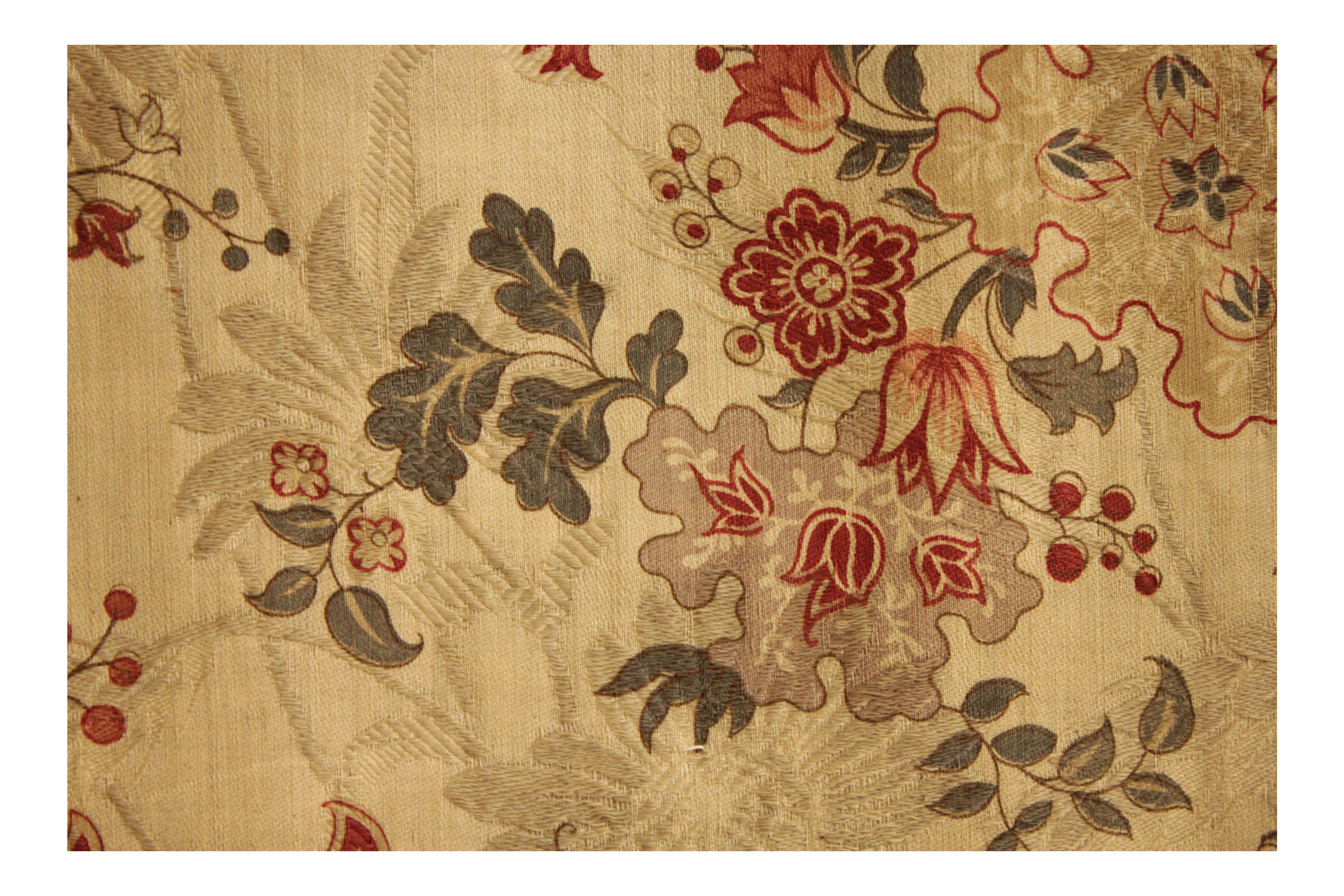Antique French Damask Floral Fabric Chairish