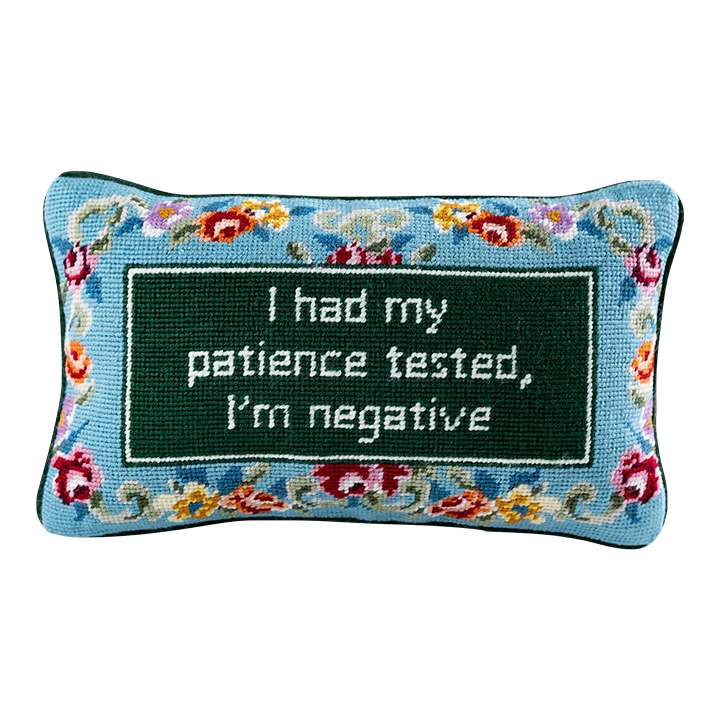 Furbish Patience Needlepoint Pillow Chairish