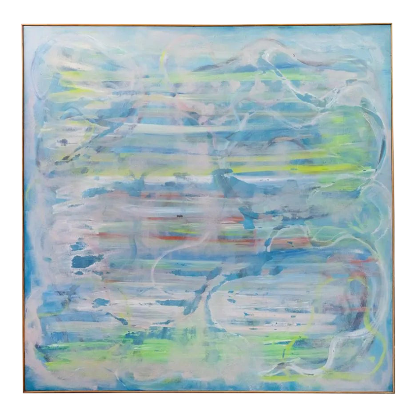 1990s James Canavan Large Modern Abstract Oil Painting on Canvas Chairish