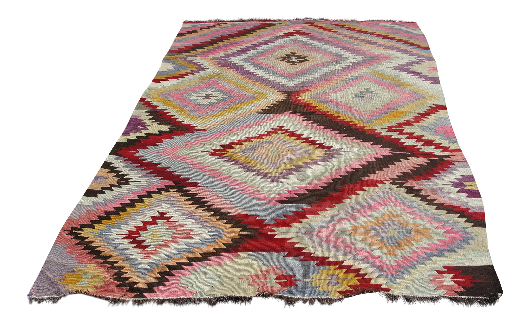 Vintage Turkish Kilim Rug 5′5″ × 8′4″ Chairish