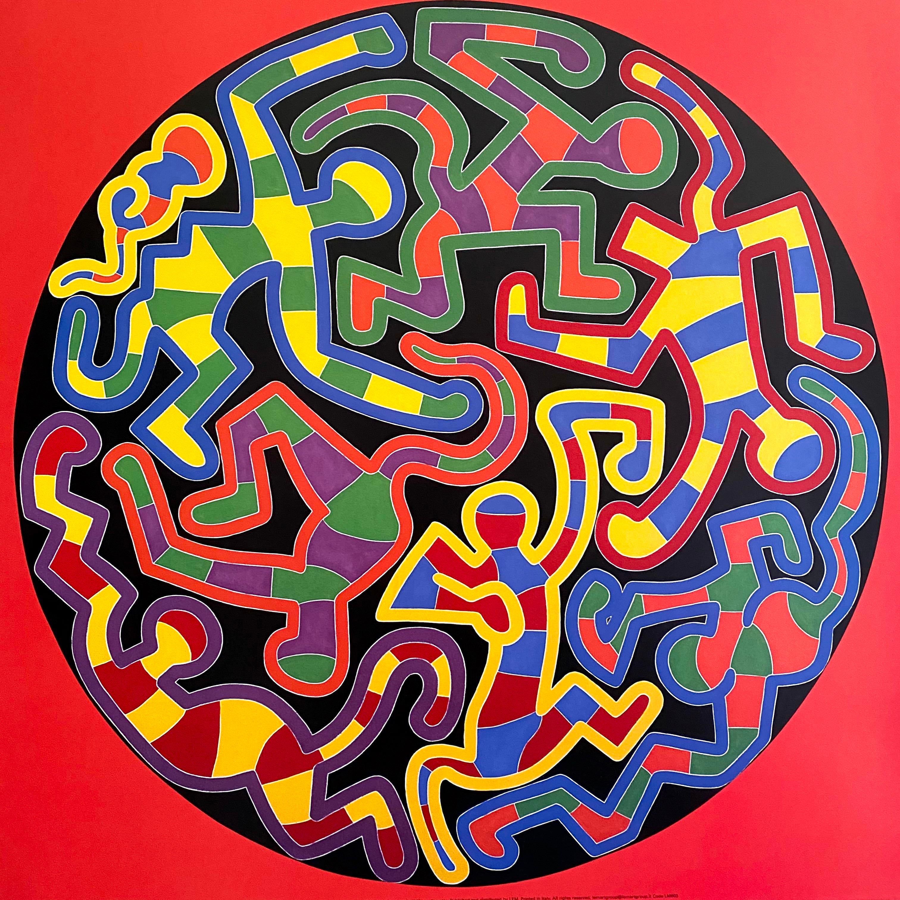 Keith Haring Estate Vintage 1999 Lithograph Print Pop Art