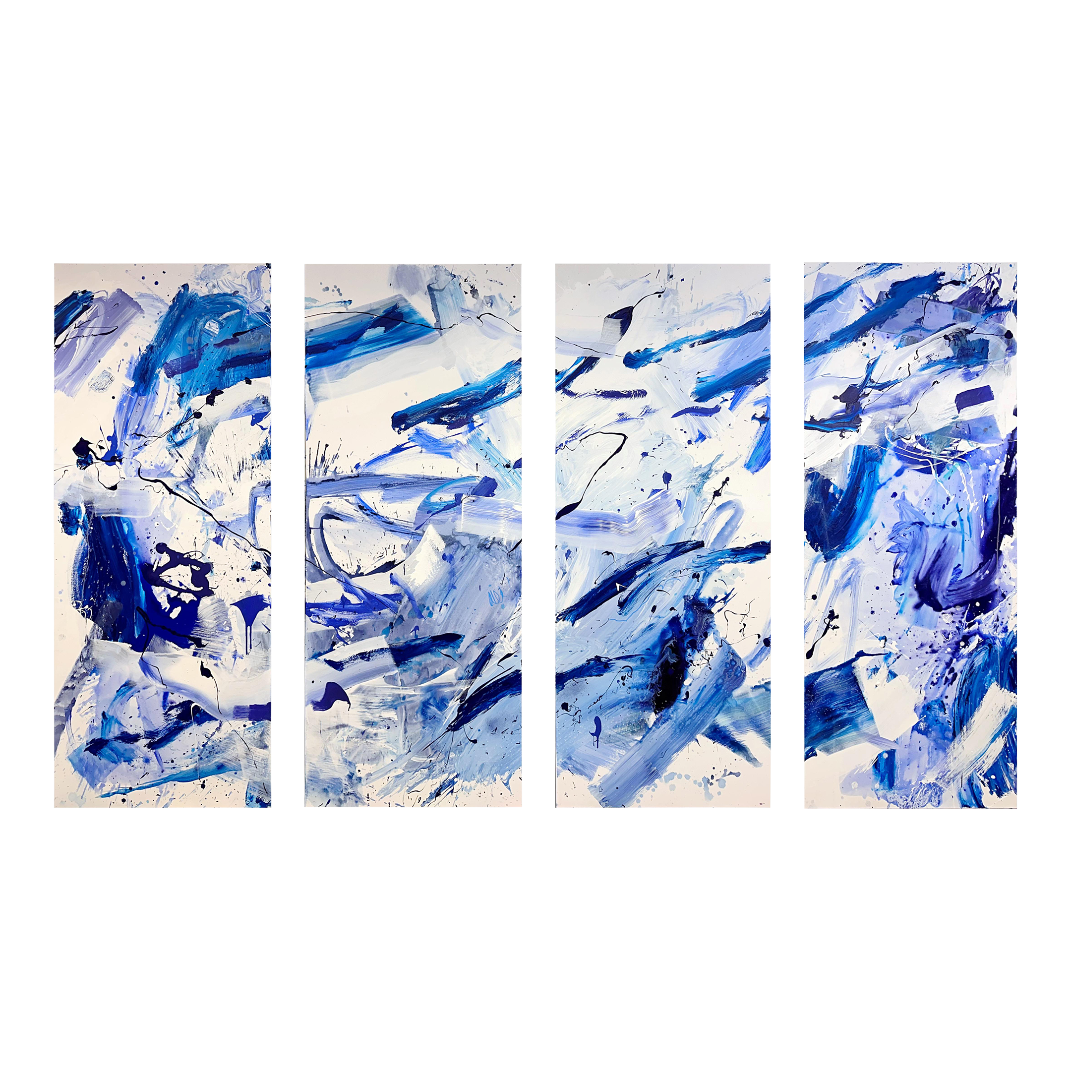 Contemporary Abstract Acrylics, Ink, Spraypaint on Canvas \