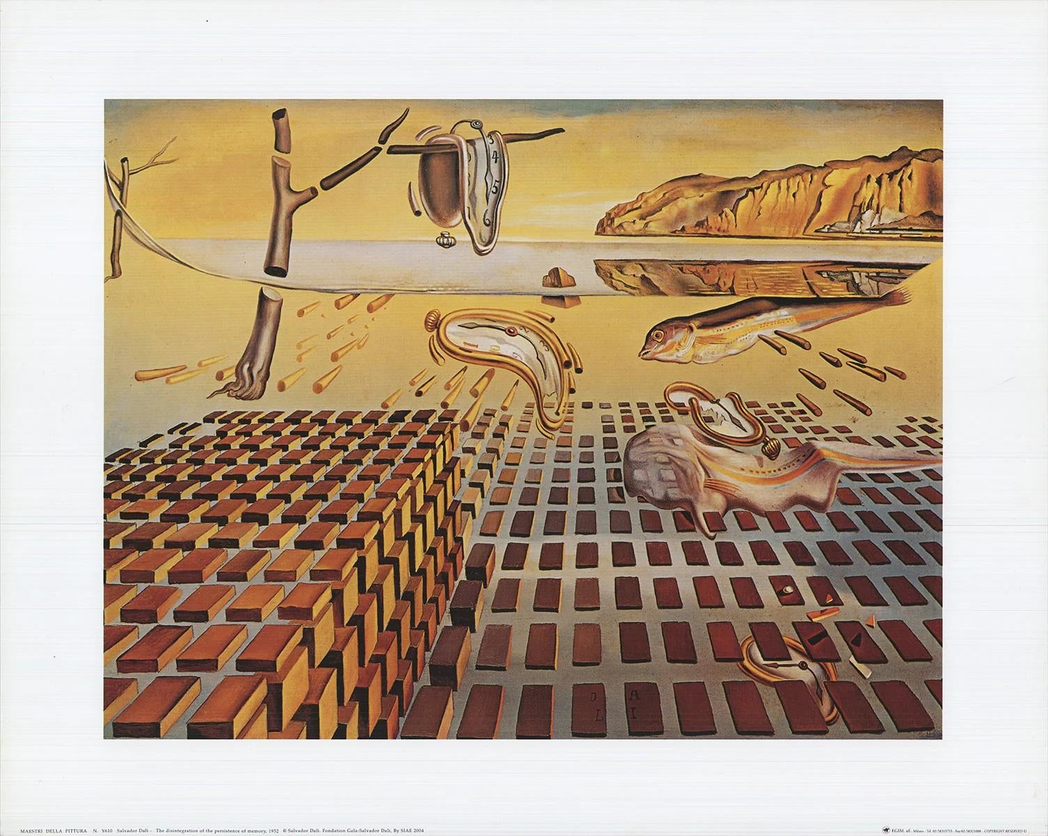 Late 20th Century Salvador Dali the Disintegration of the Persistence ...