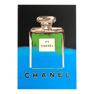 美品　Chanel N5 Perfume - Green Andy Warhol CHANEL NO. 5 BLUE GREEN — SCARS FINE ART + RESTORATION