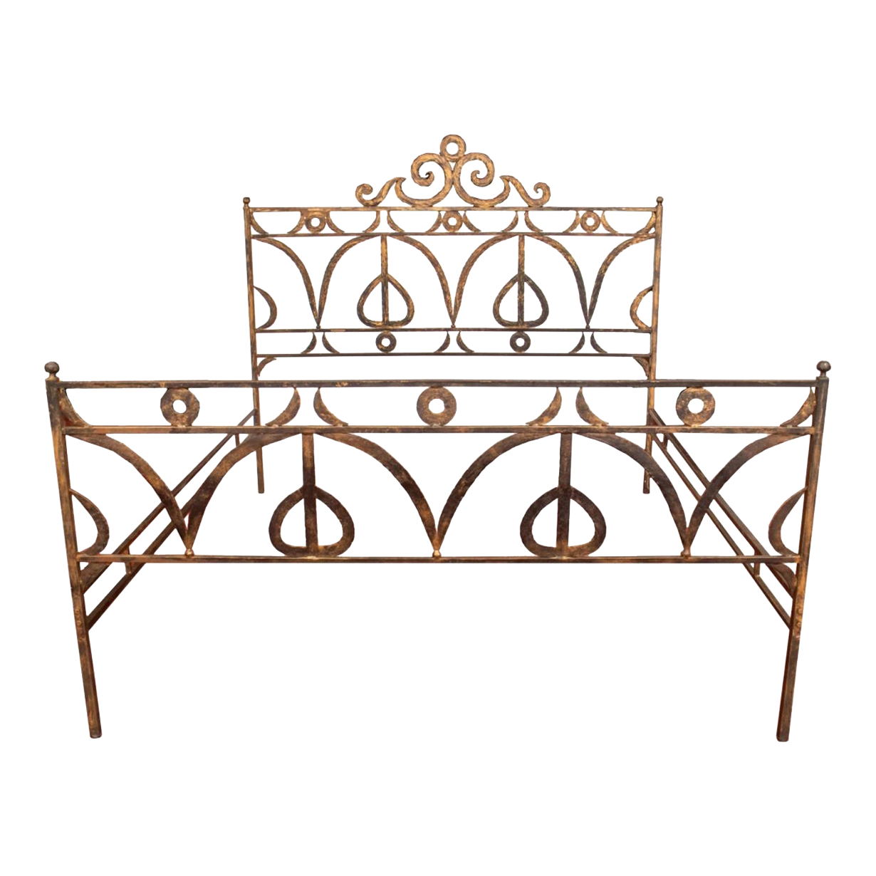 Folk Art Wrought Iron Bed Chairish