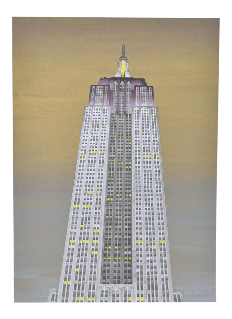 アンティーク雑貨 empire state building antique vintage Vintage 14ct Gold Empire State Building Charm 4.9g Stanhope