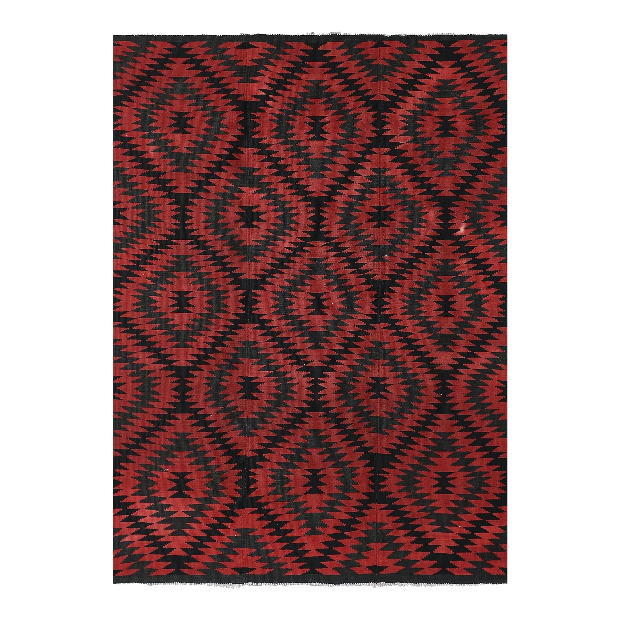Turkish Geometric Kilim Rug 5'1'' X 6'9'' | Chairish