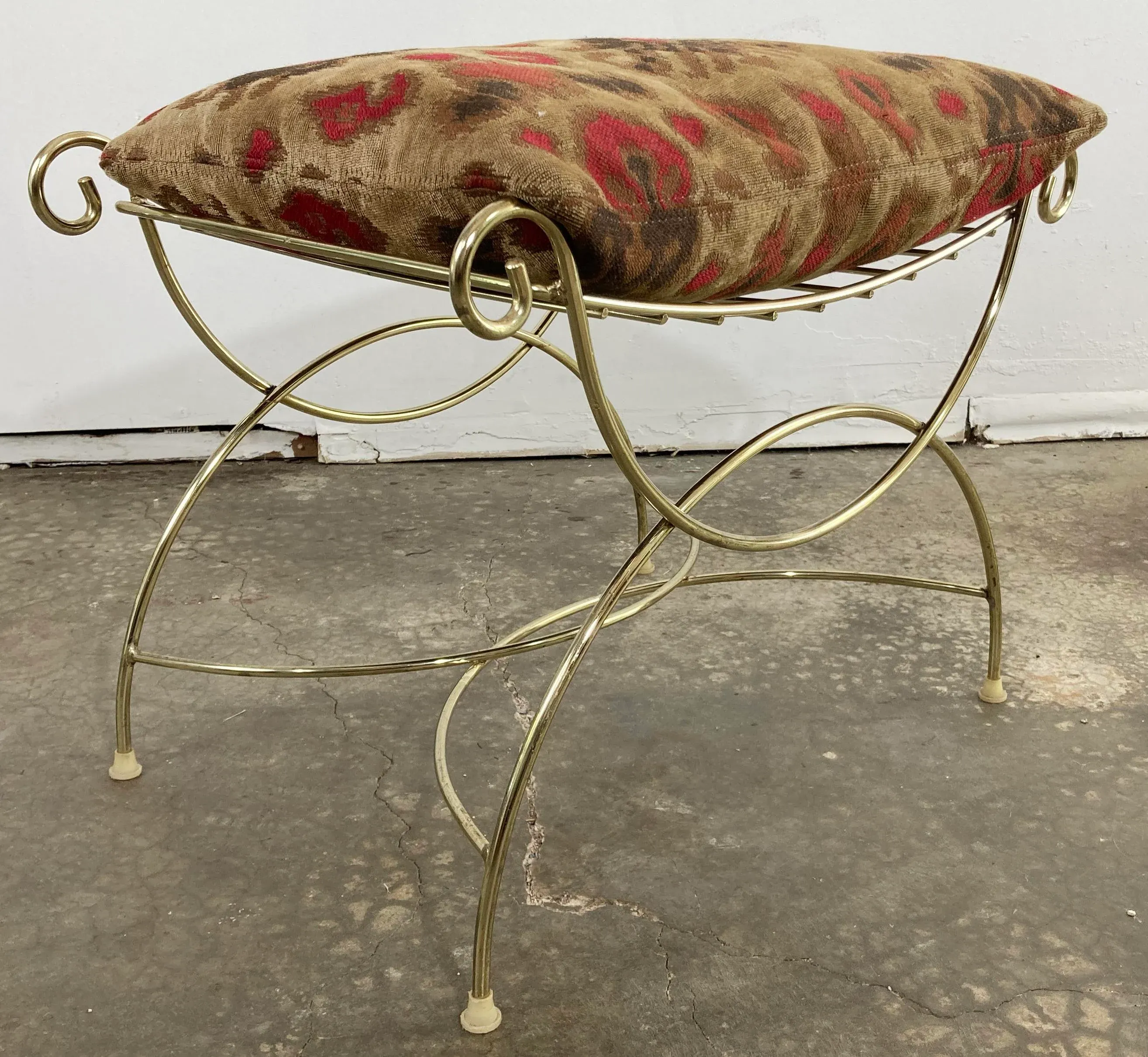 Brass vanity stool deals