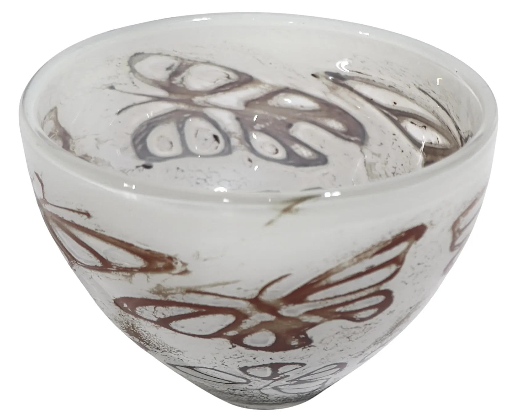 ◆ BODA Zelda footed bowl ボダ ガラスボウル 80s ◆ Monica Backström Zelda footed glass bowl, Boda Sweden 1970s-80s