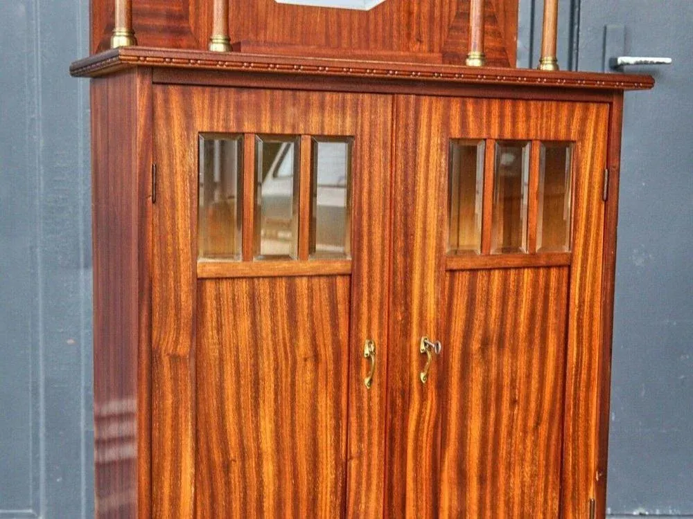 Art Nouveau Mahogany Cupboard