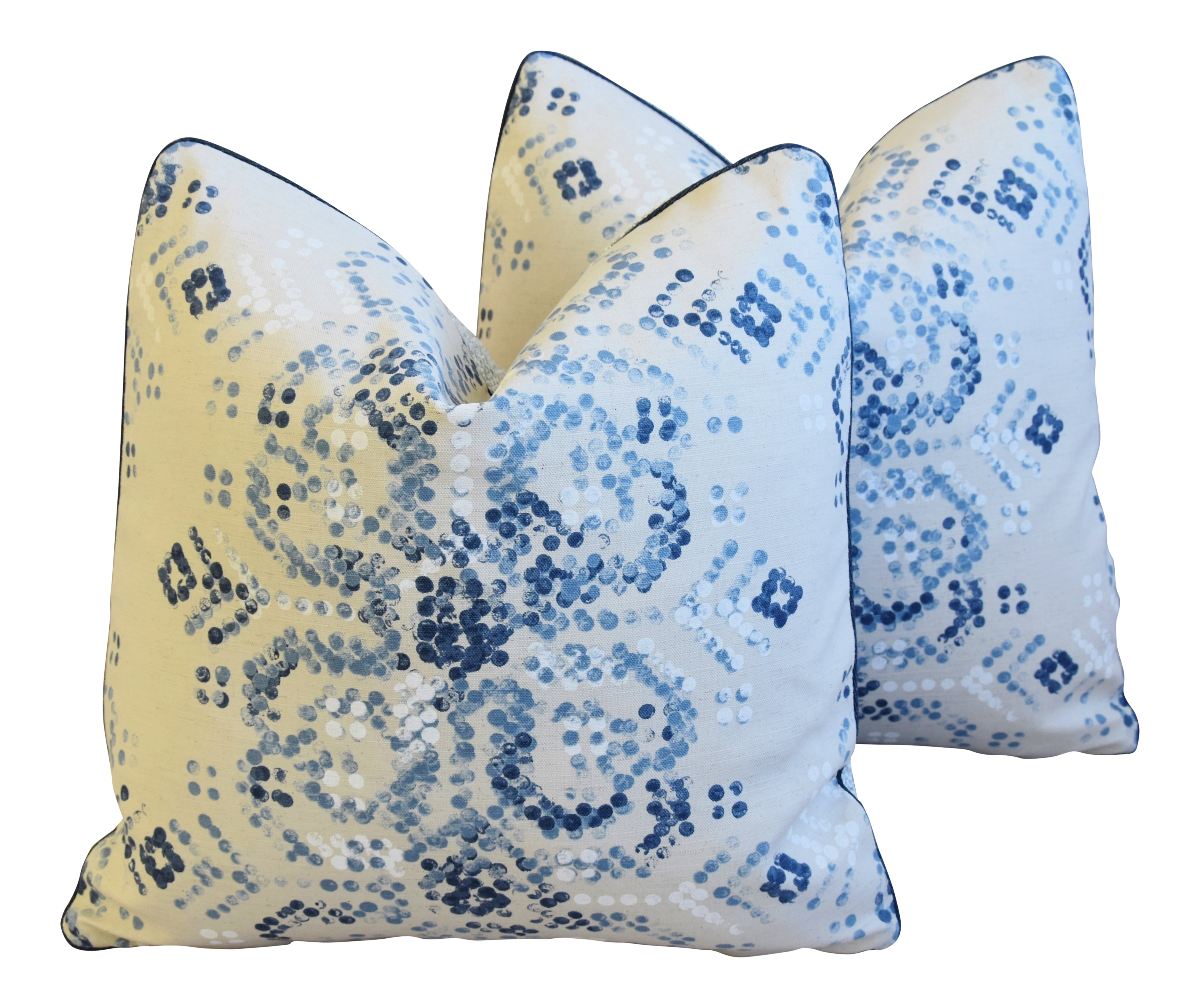 Designer Villa Nova Marit Linen Feather Down Pillows 21 Square