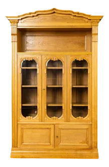 Antique Oak and Pine Showcase Bookcase