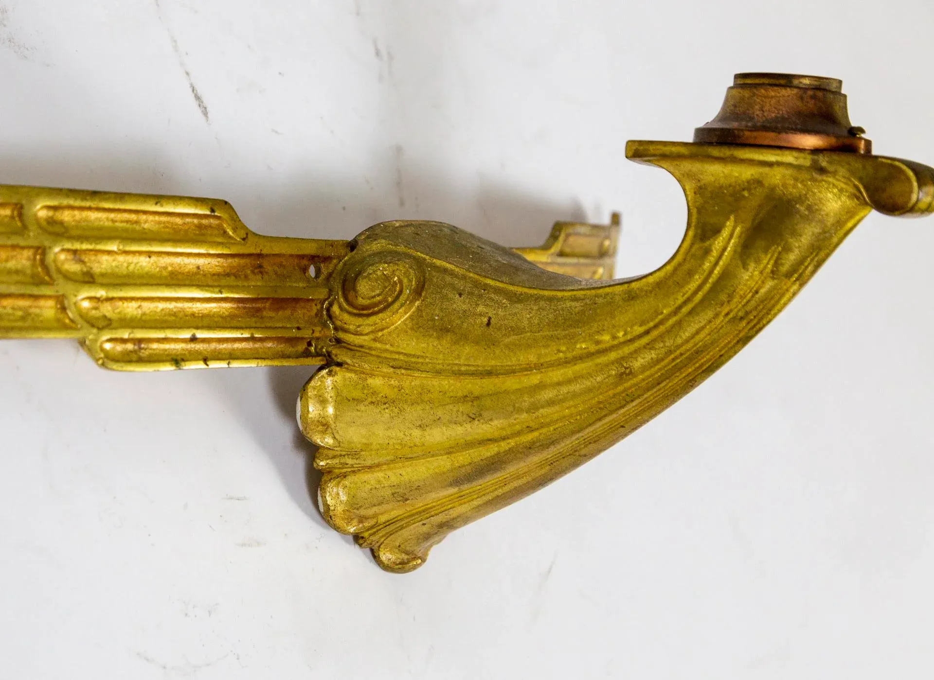 Art Deco Gilt Bronze Avian Theater Sconces - Set of 6