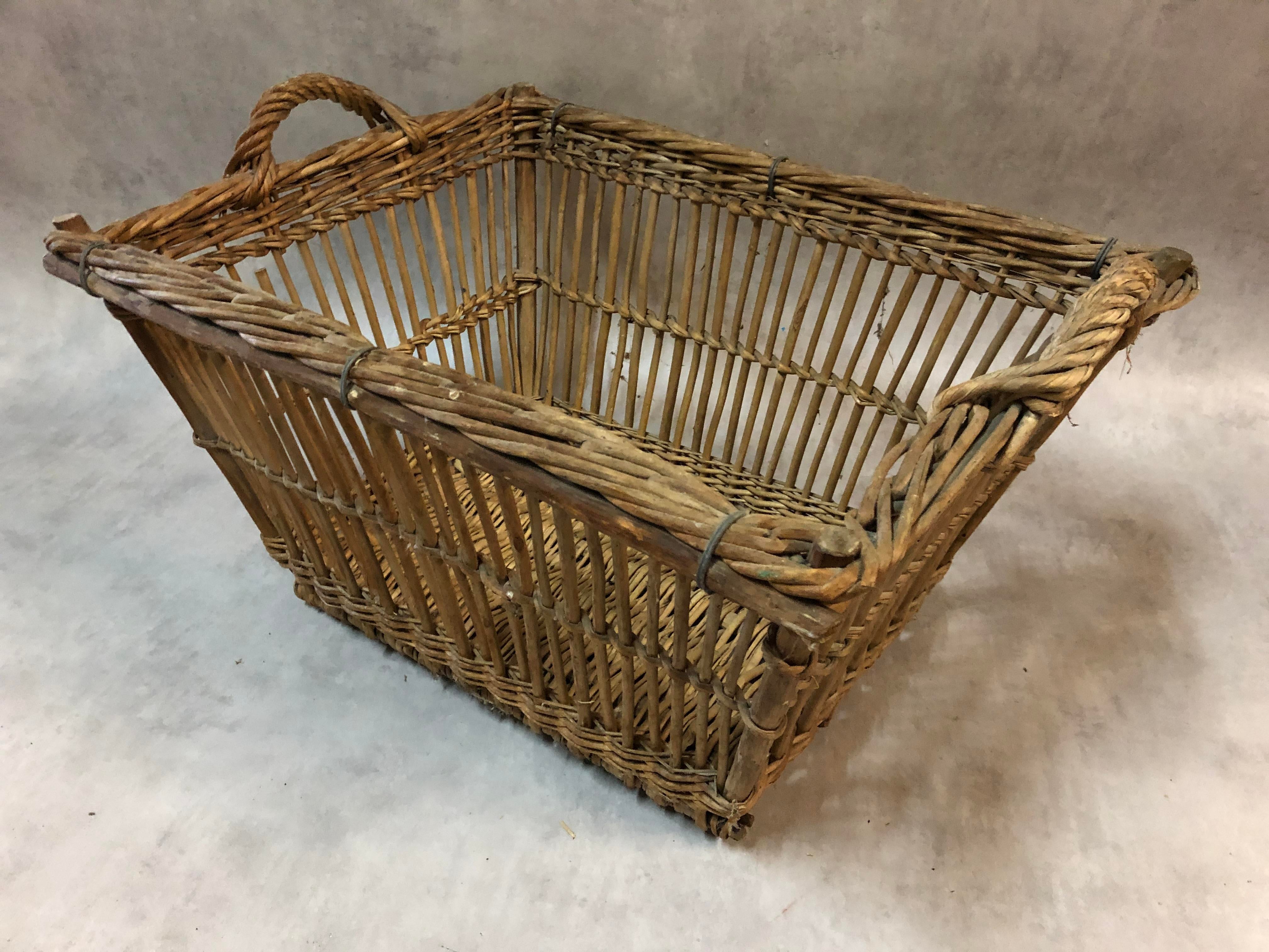 Antique Wicker Baskets, Set of 2 | Chairish