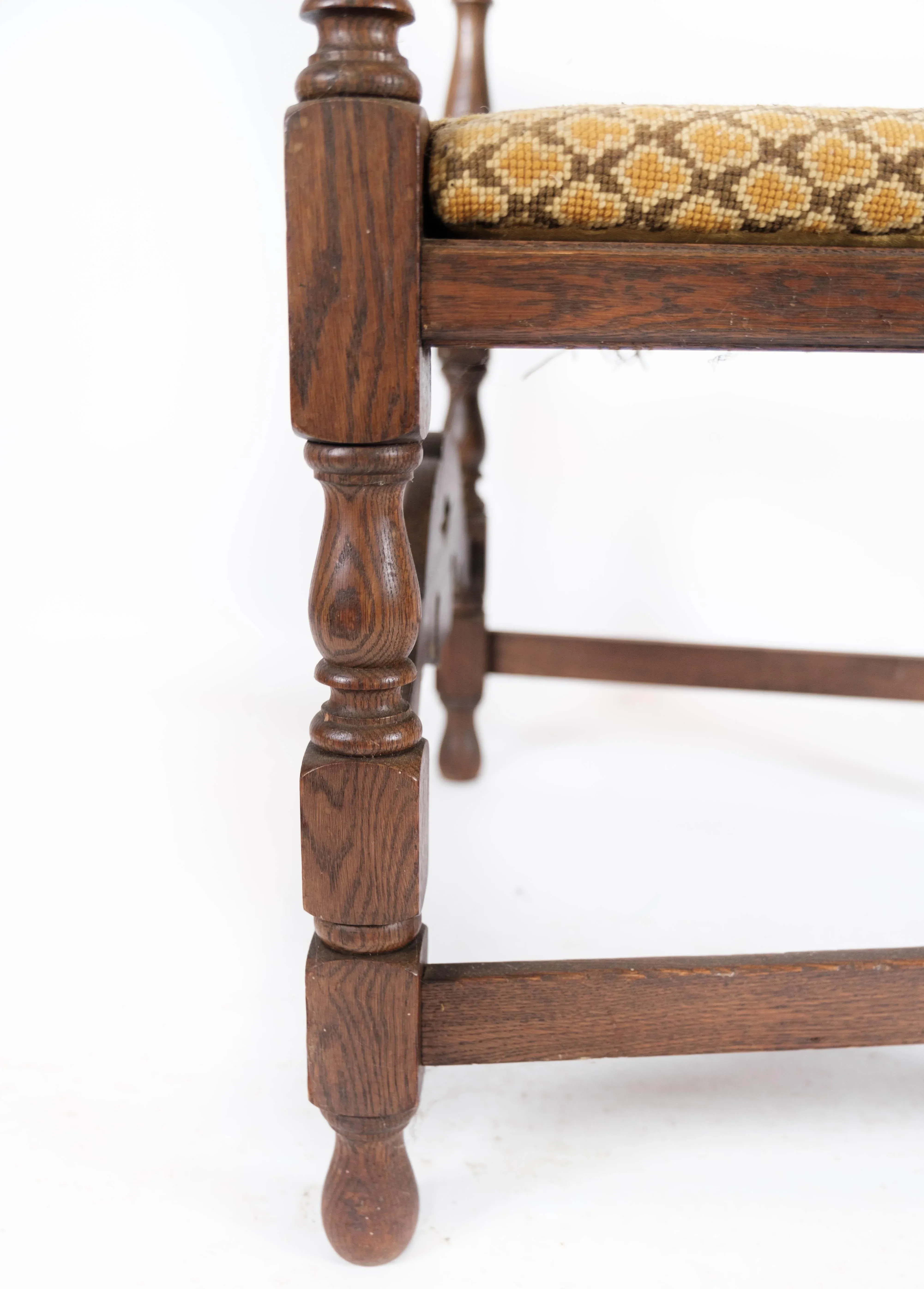Antique Oak Armchair, 1920s