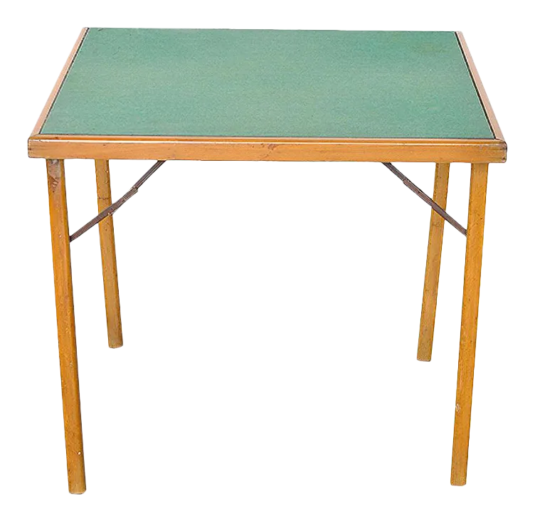 Italian Wood & Fabric Game Table, 1960s Chairish