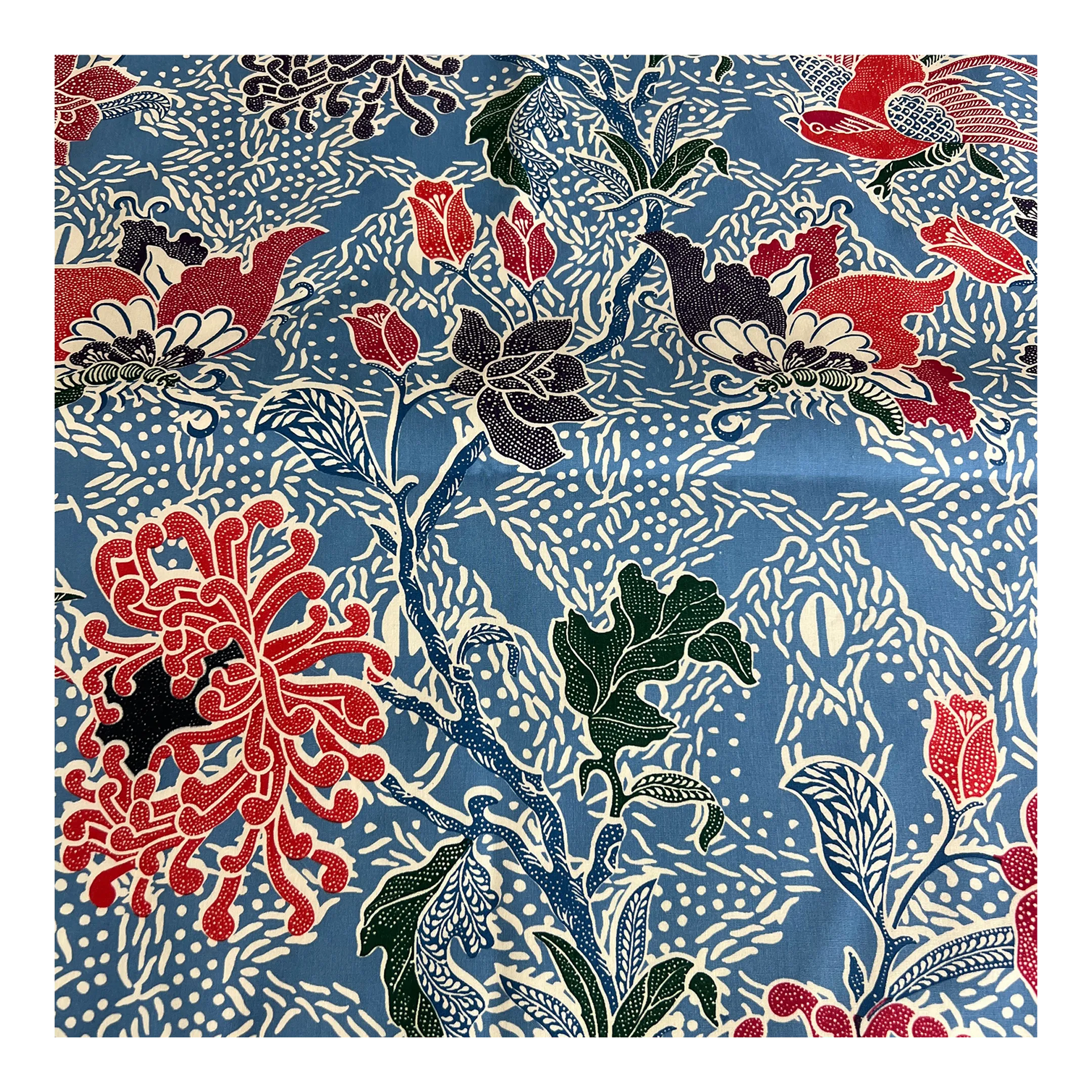 Quadrille Tropicana II Handprinted Cotton Batik Style Fabric - 6 Yards