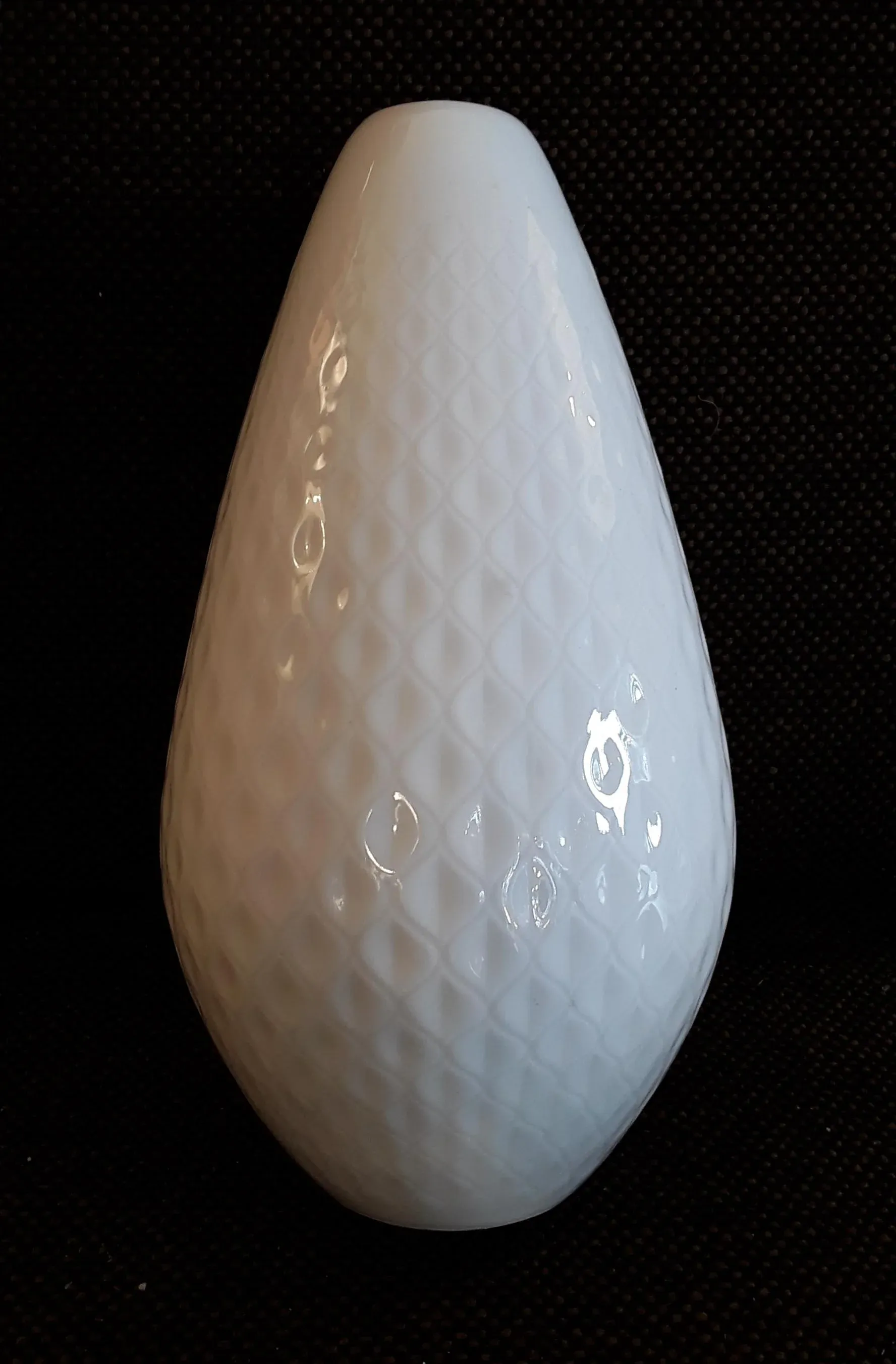 Vintage Flower Vase in White Glazed Porcelain from KPM Berlin, 1960s