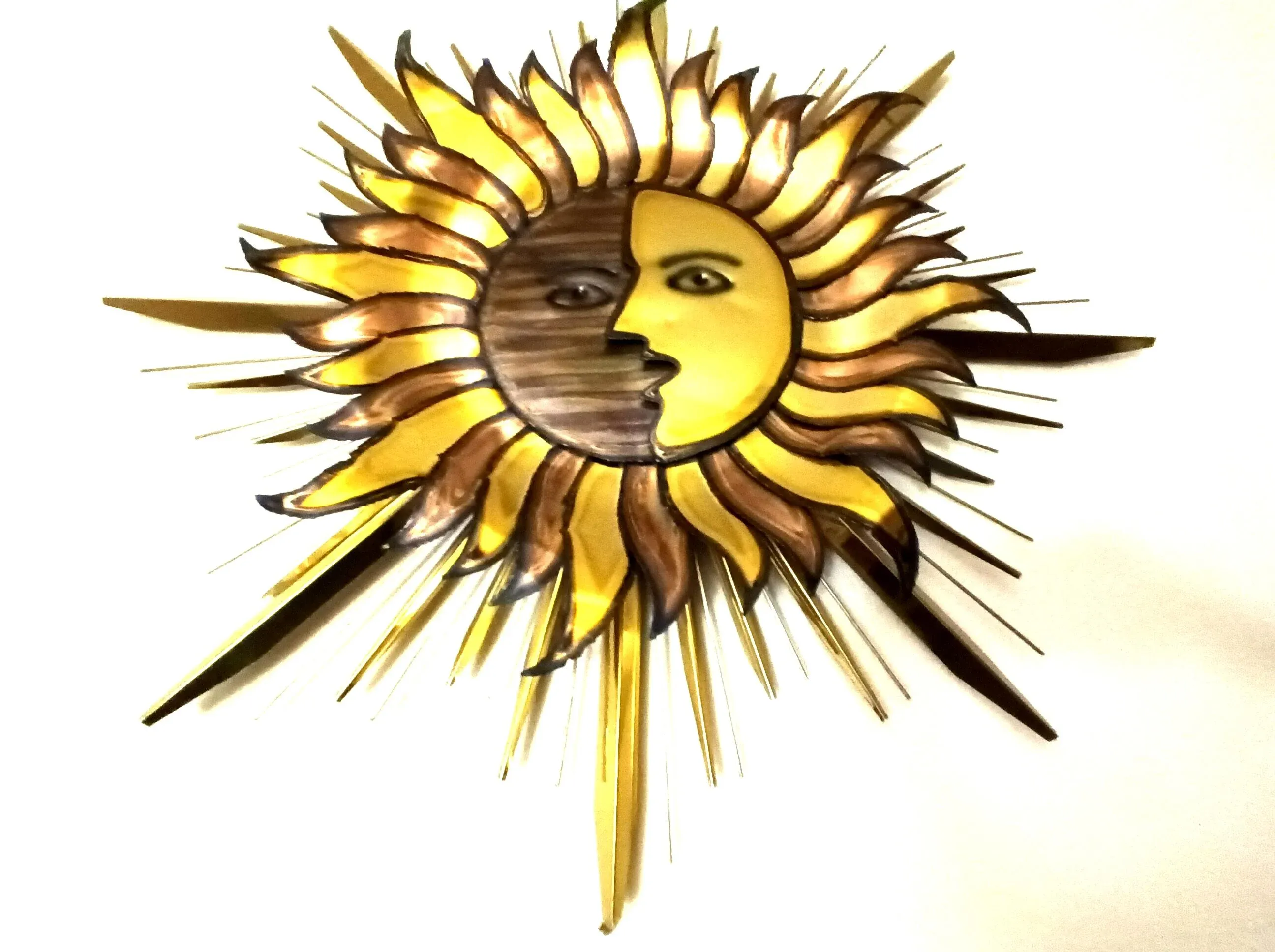 1980s Curtis Jere Sunburst Celestial Metal Sculpture