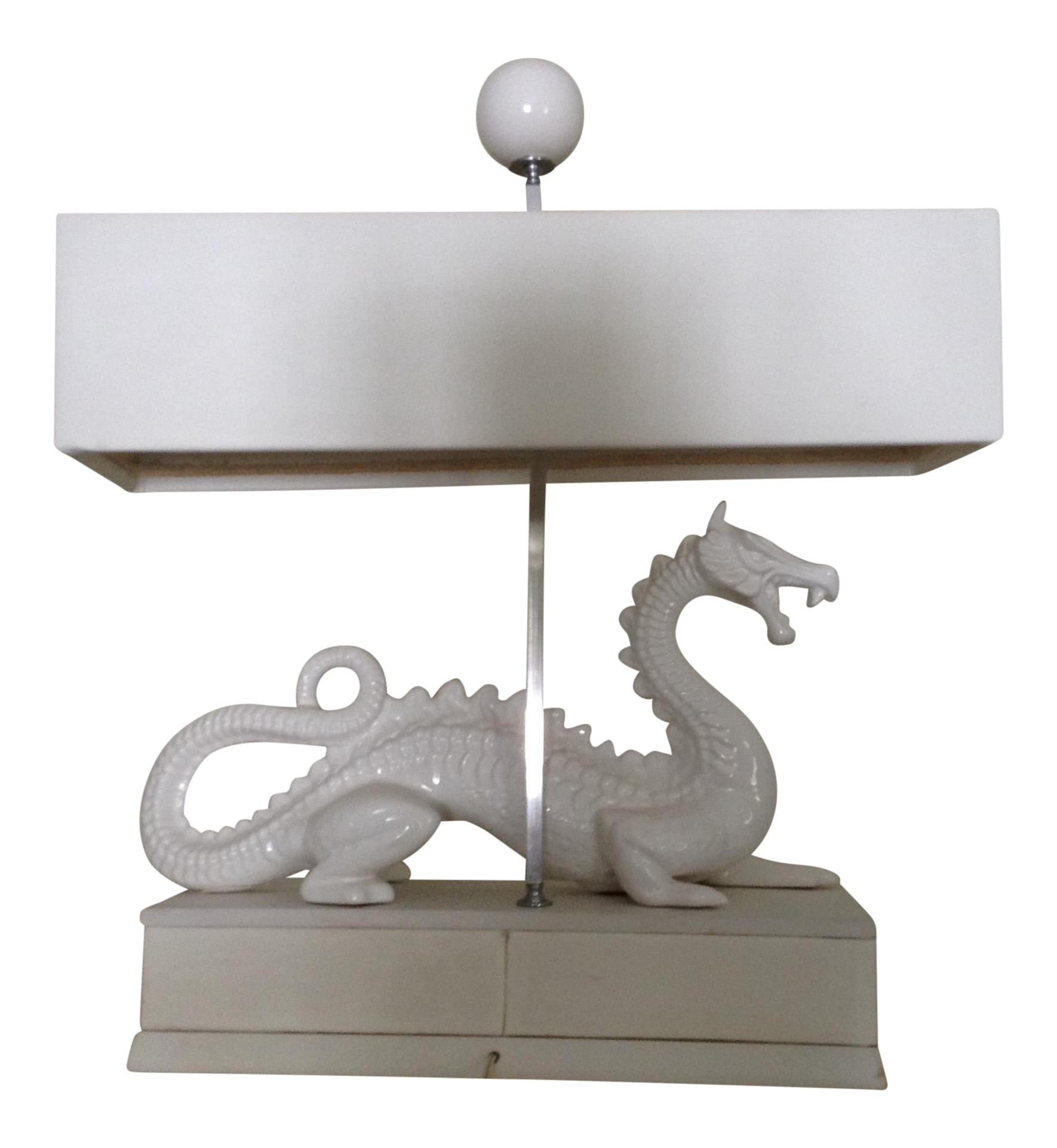 MidCentury Porcelain Dragon Lamp Chairish
