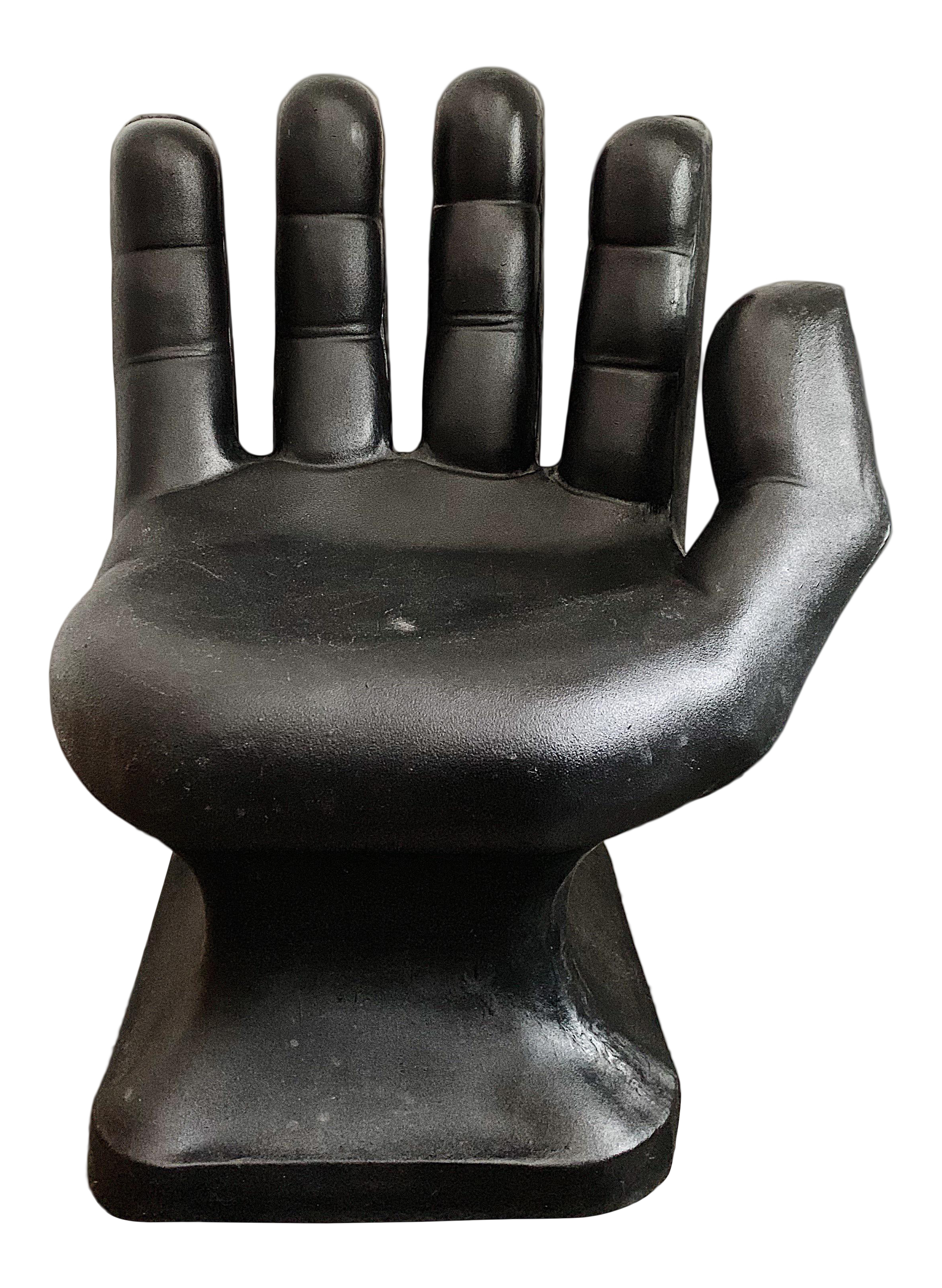 1960’s vintage rmi black plastic hand chair