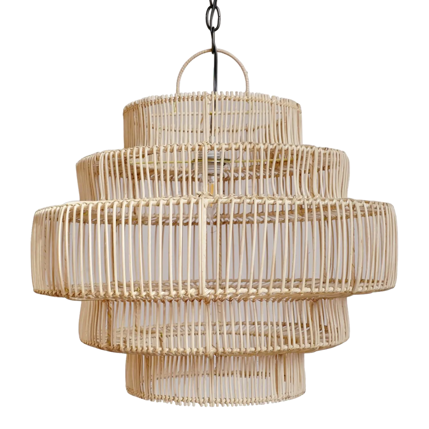 Cake Stack Rattan Pendant Light Chairish