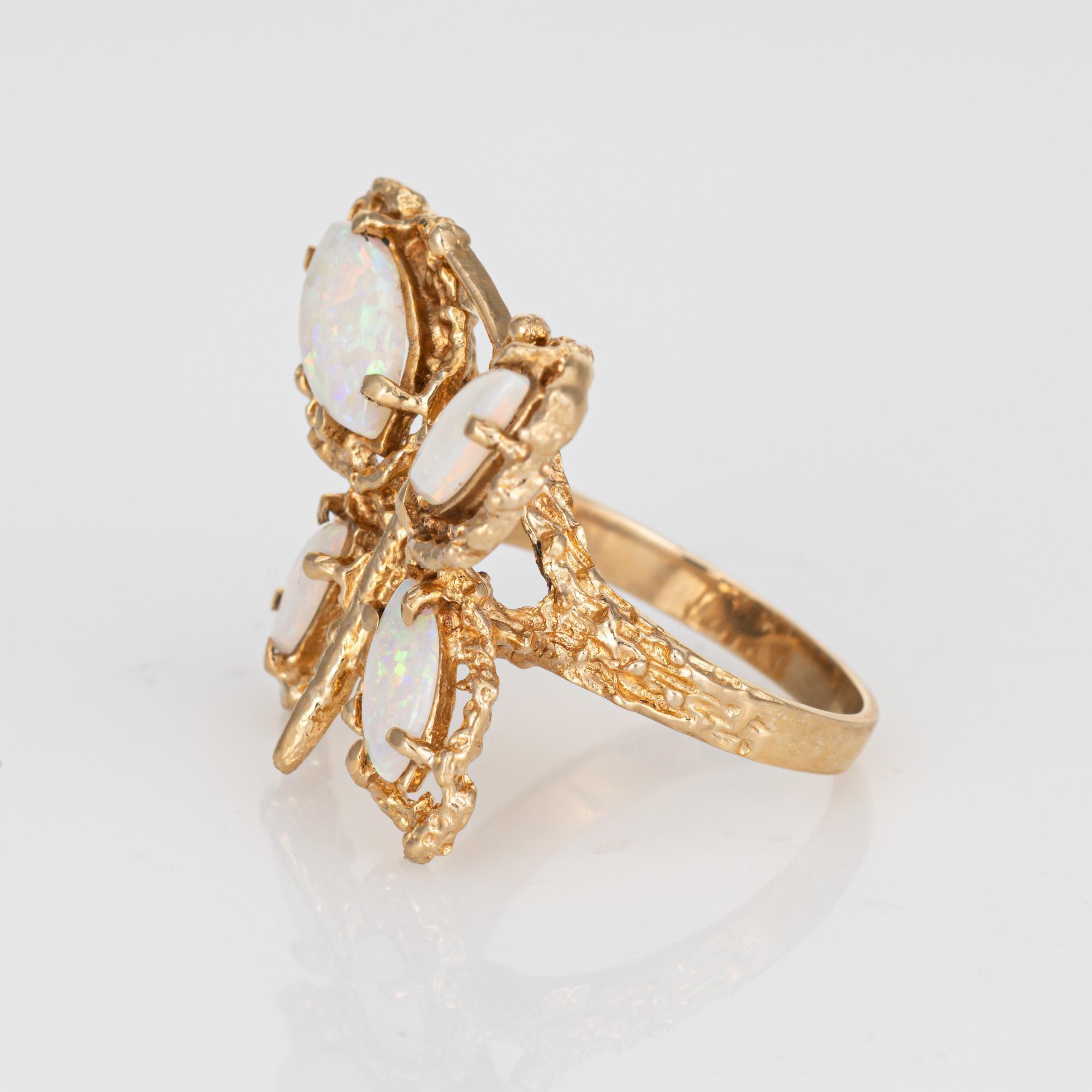 アクセサリー Vintage rings 70s 70s-vintage-opal-butterfly-