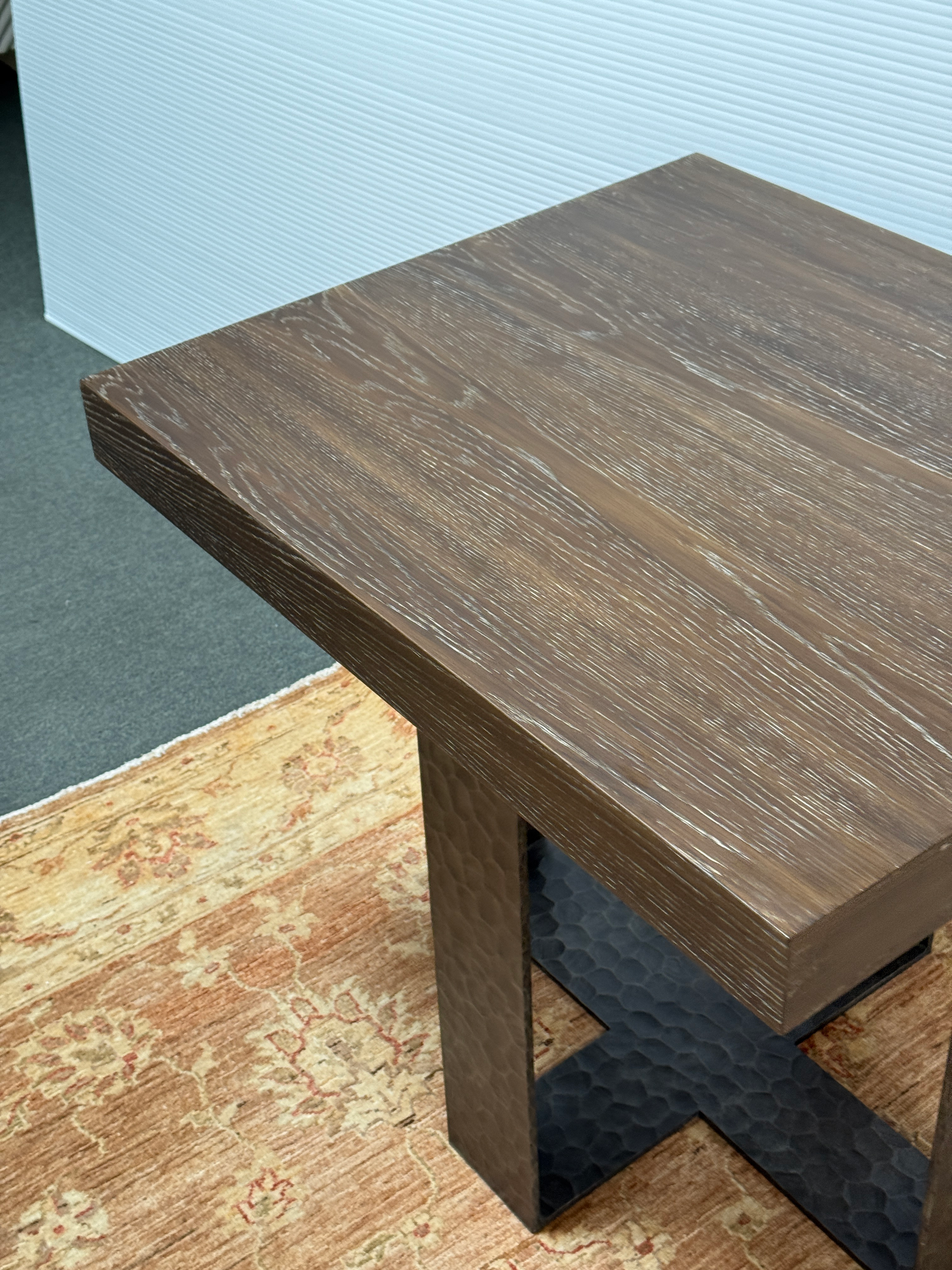 Robert James Zuma Walnut Steel Occasional Table Chairish