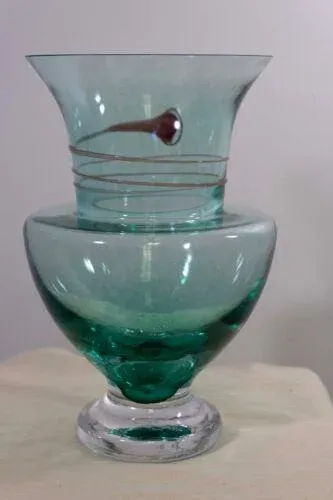 Kosta boda / Monica Backstrom ガラス花瓶 Monica Backstrom for Kosta Boda Serpent Signed Crystal Glass Vase