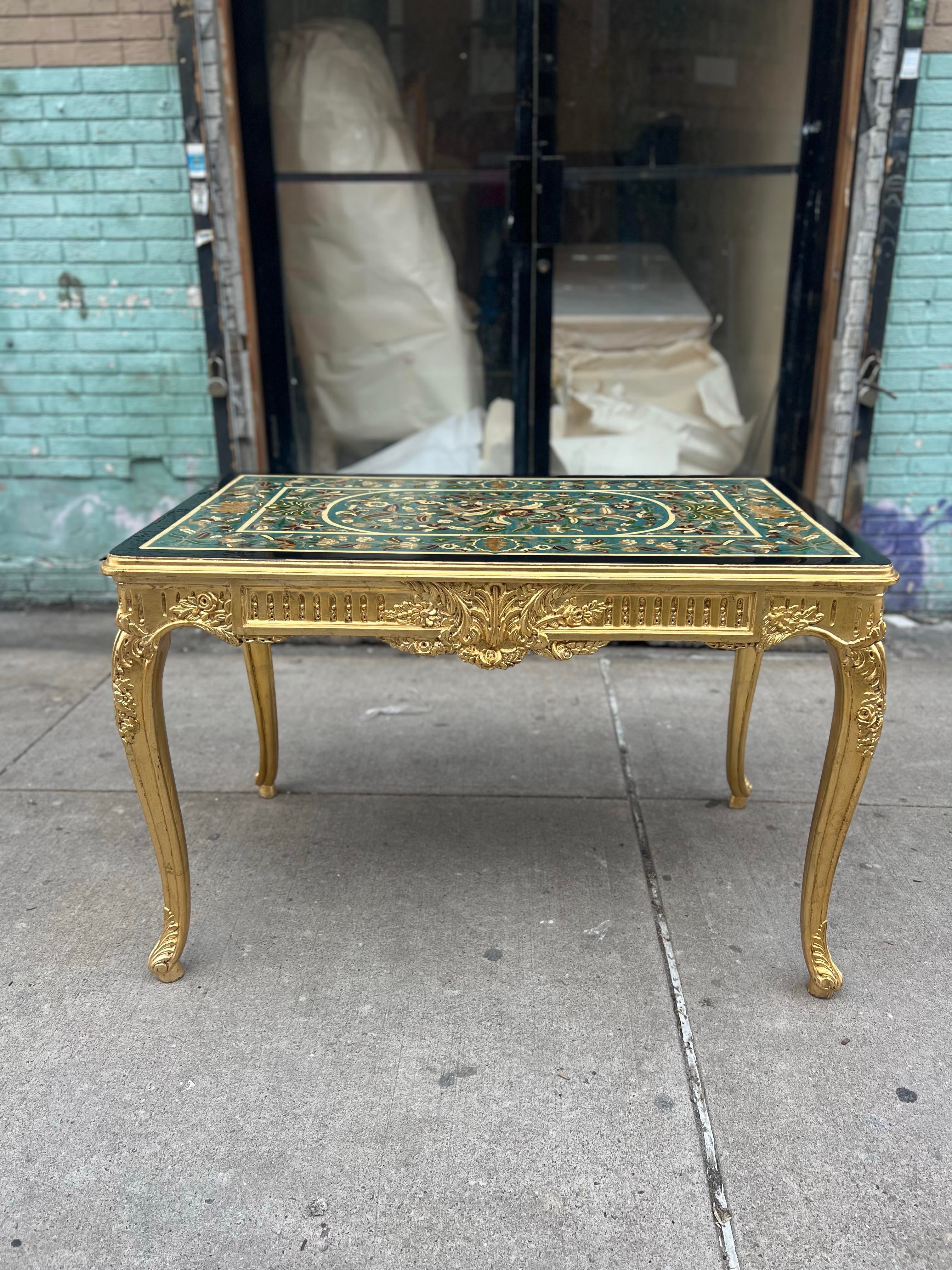 1960s Neoclassical Style Italian Scagliola Table | Chairish
