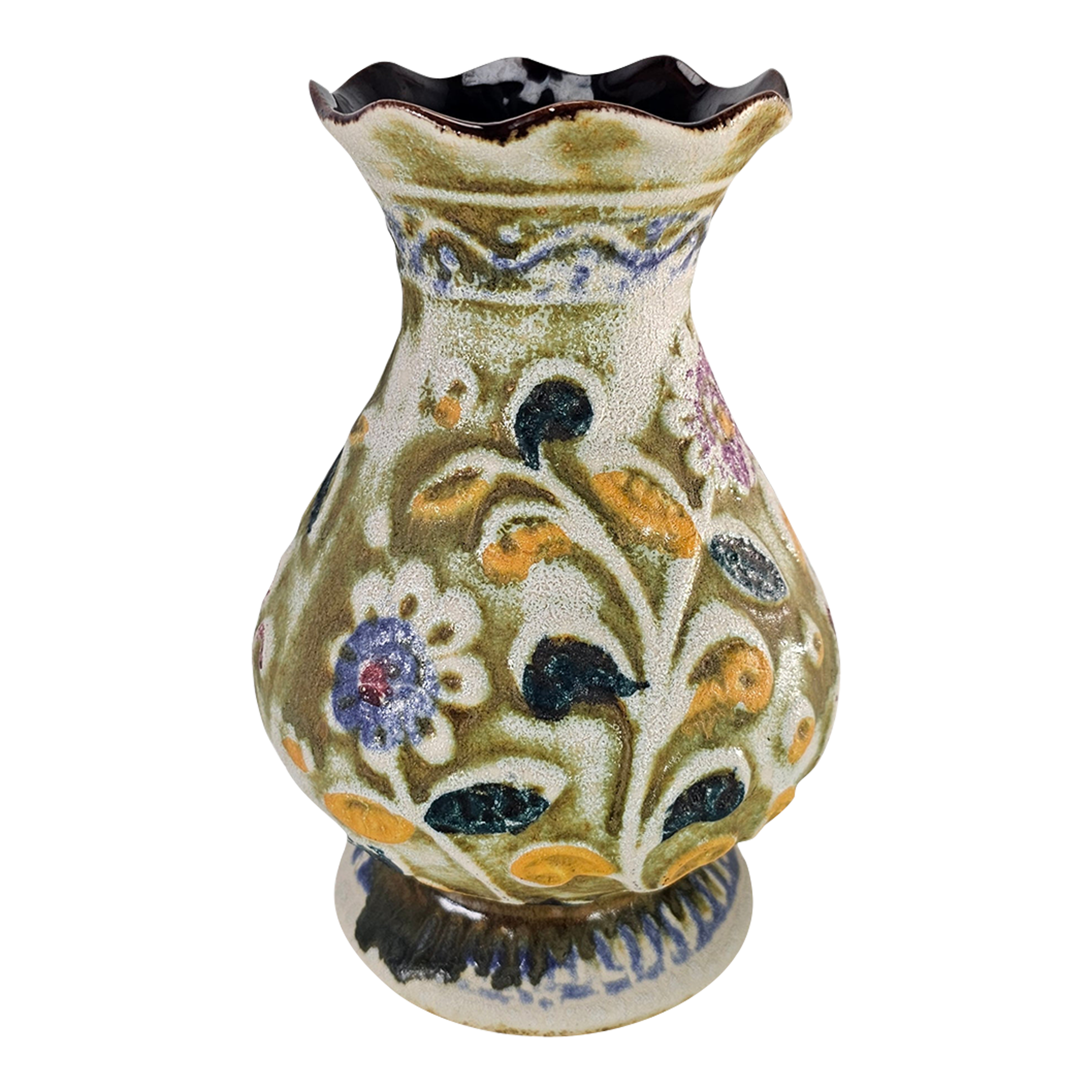 Bay Keramik Floral Pottery Hand Painted Vase #6220