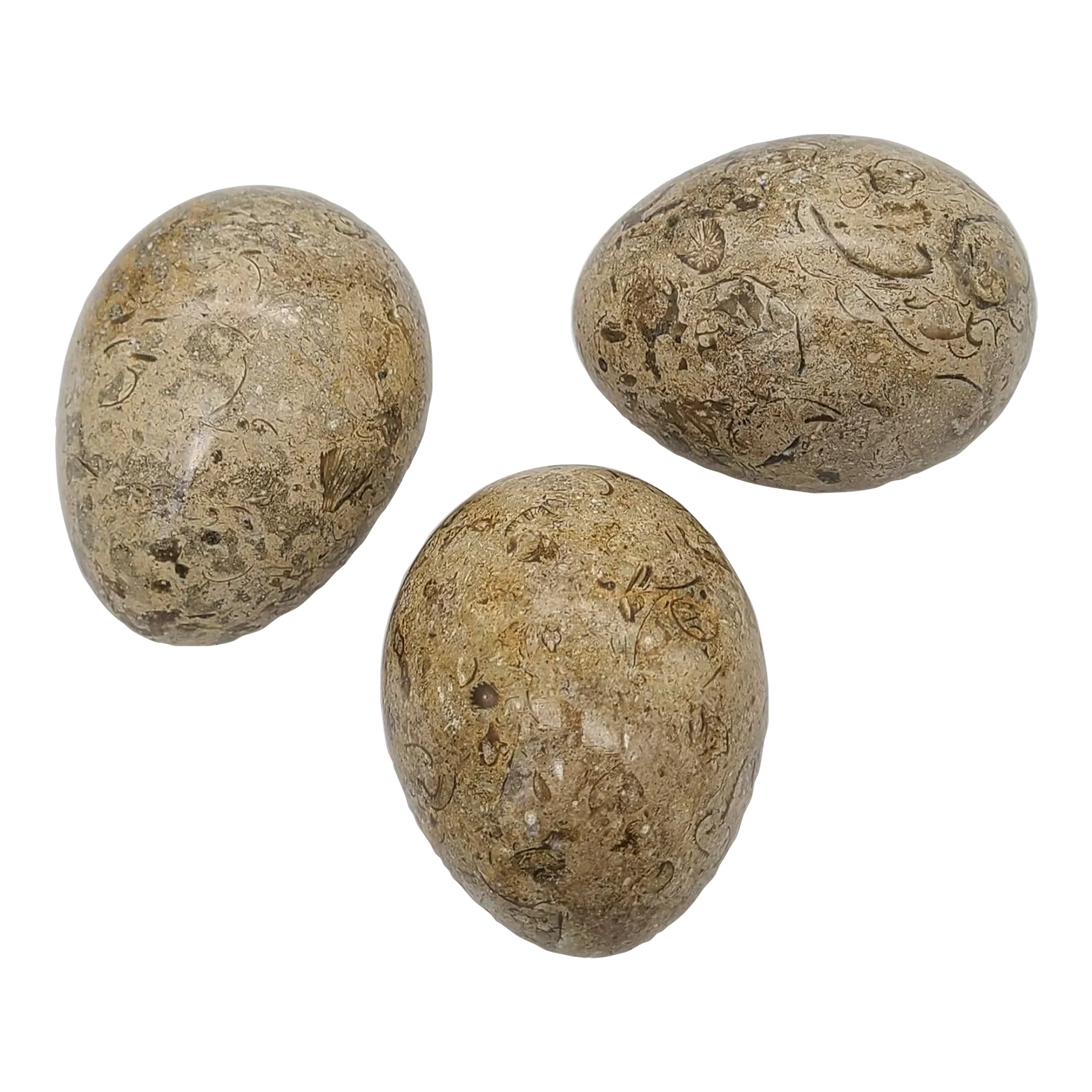 Vintage Polished Natural Stone Eggs Set of 3 Chairish