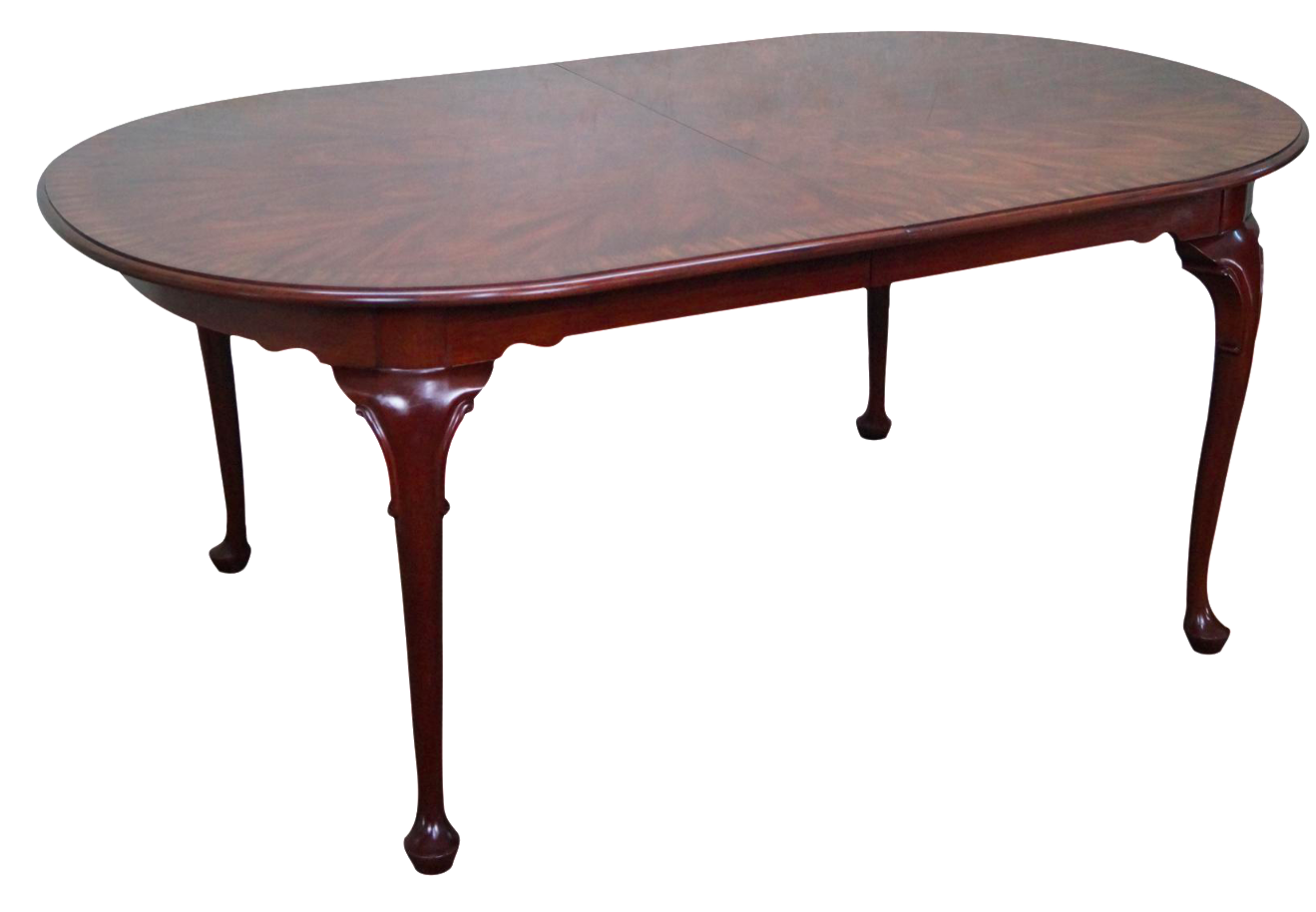Henkel Harris Flame Mahogany Oval Queen Anne Dining Table Chairish