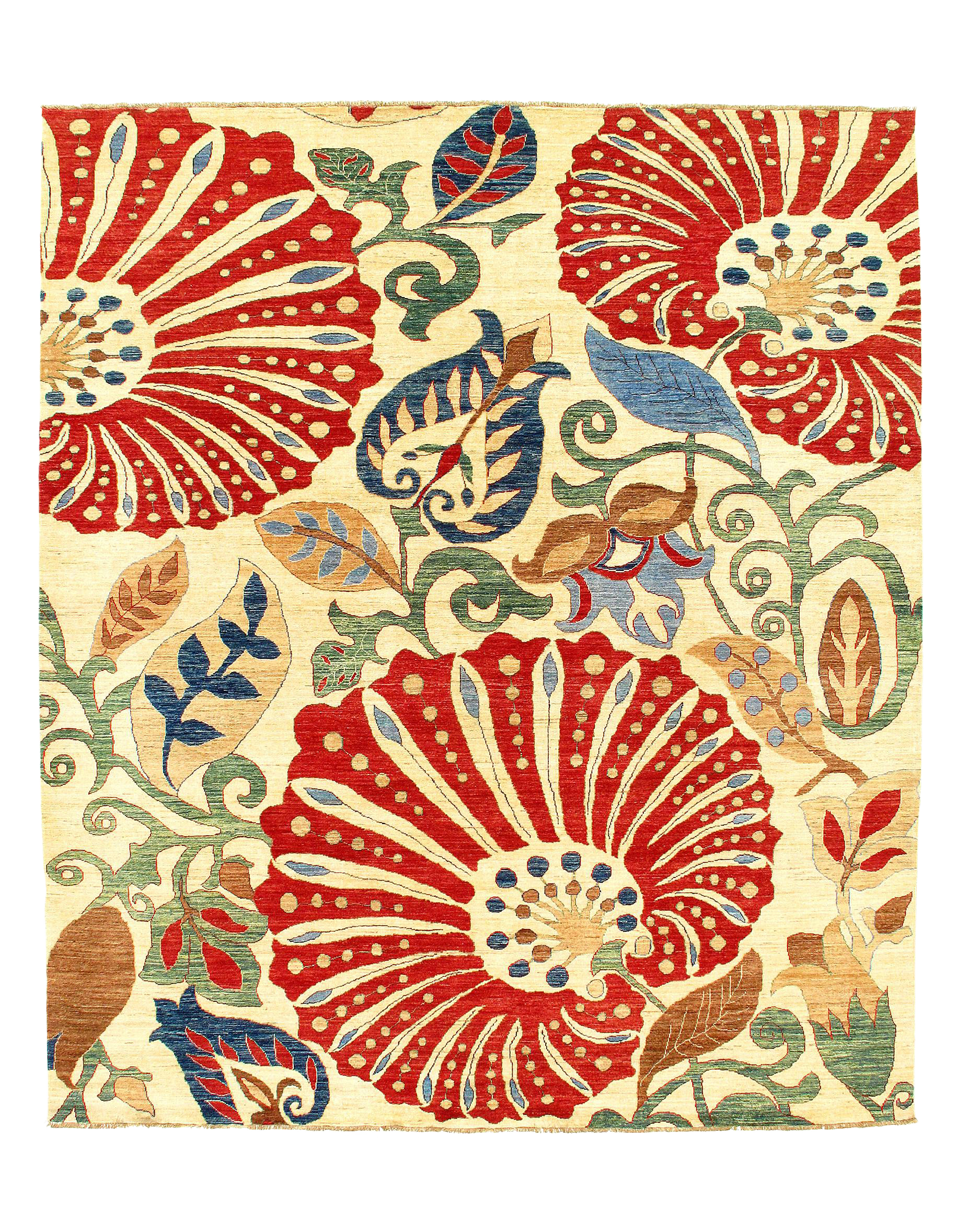 Pasargad Ivory Fine Suzani Rug 8 X 9 4 Chairish