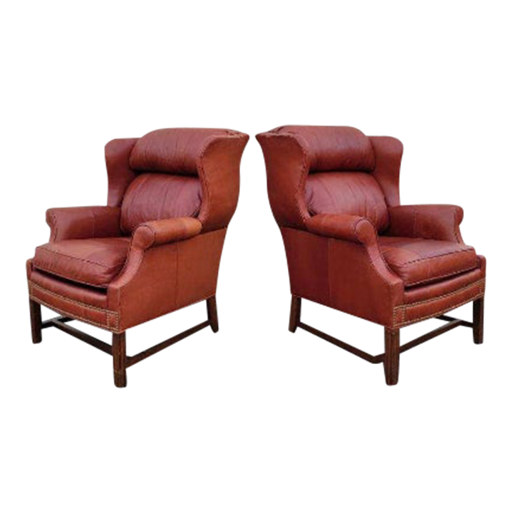 Whittemore Sherrill Limited Wingback Chairs Pair Chairish