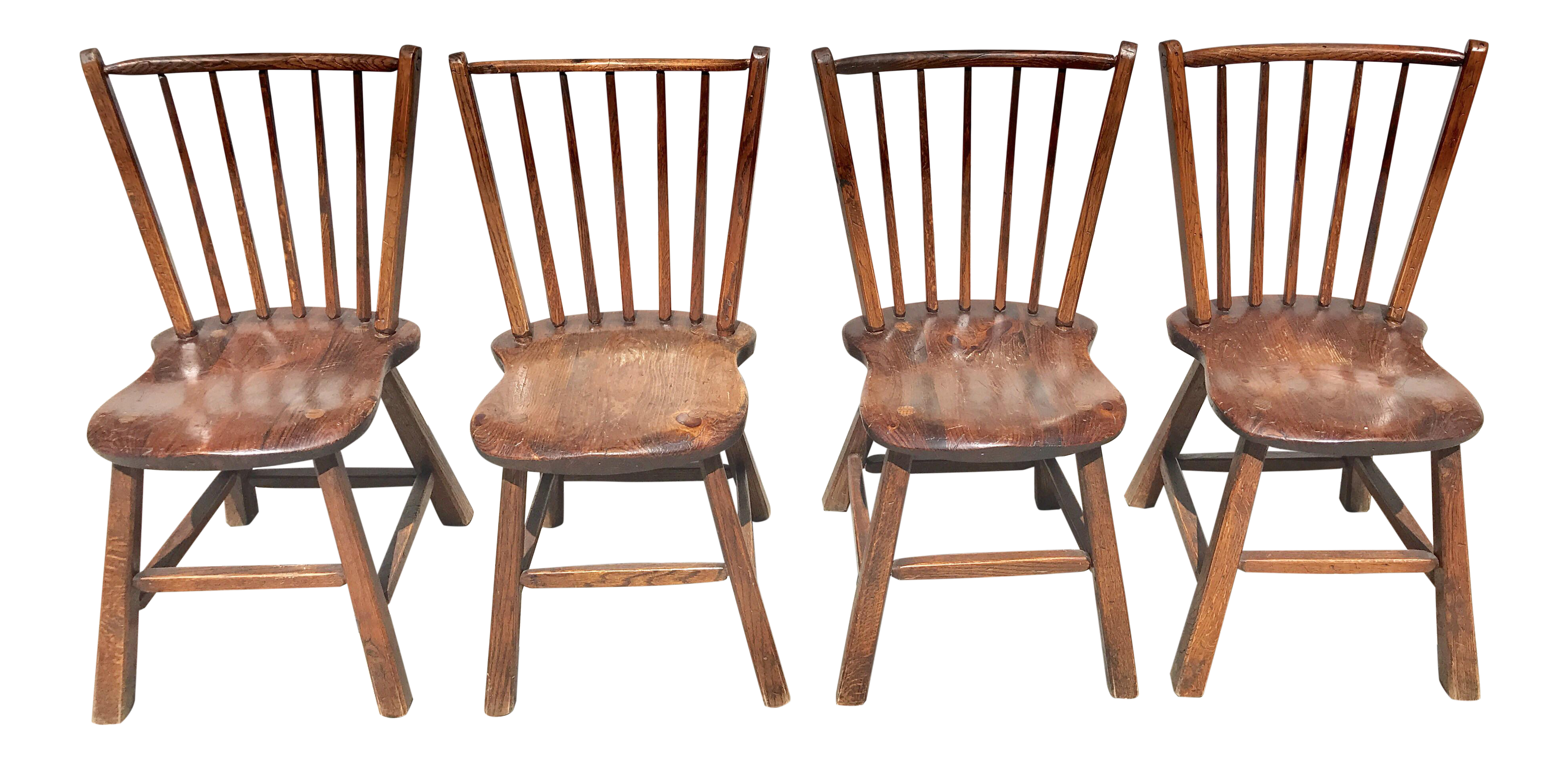 Early 1900's Wood Chairs Set of 4 Chairish
