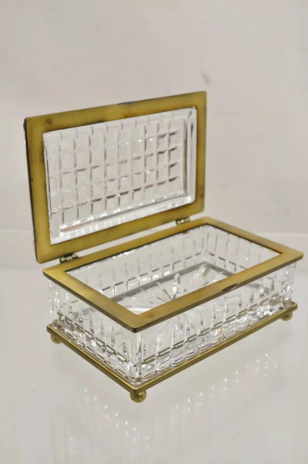 Early 20th Century Antique French Crystal Lead Glass Bronze