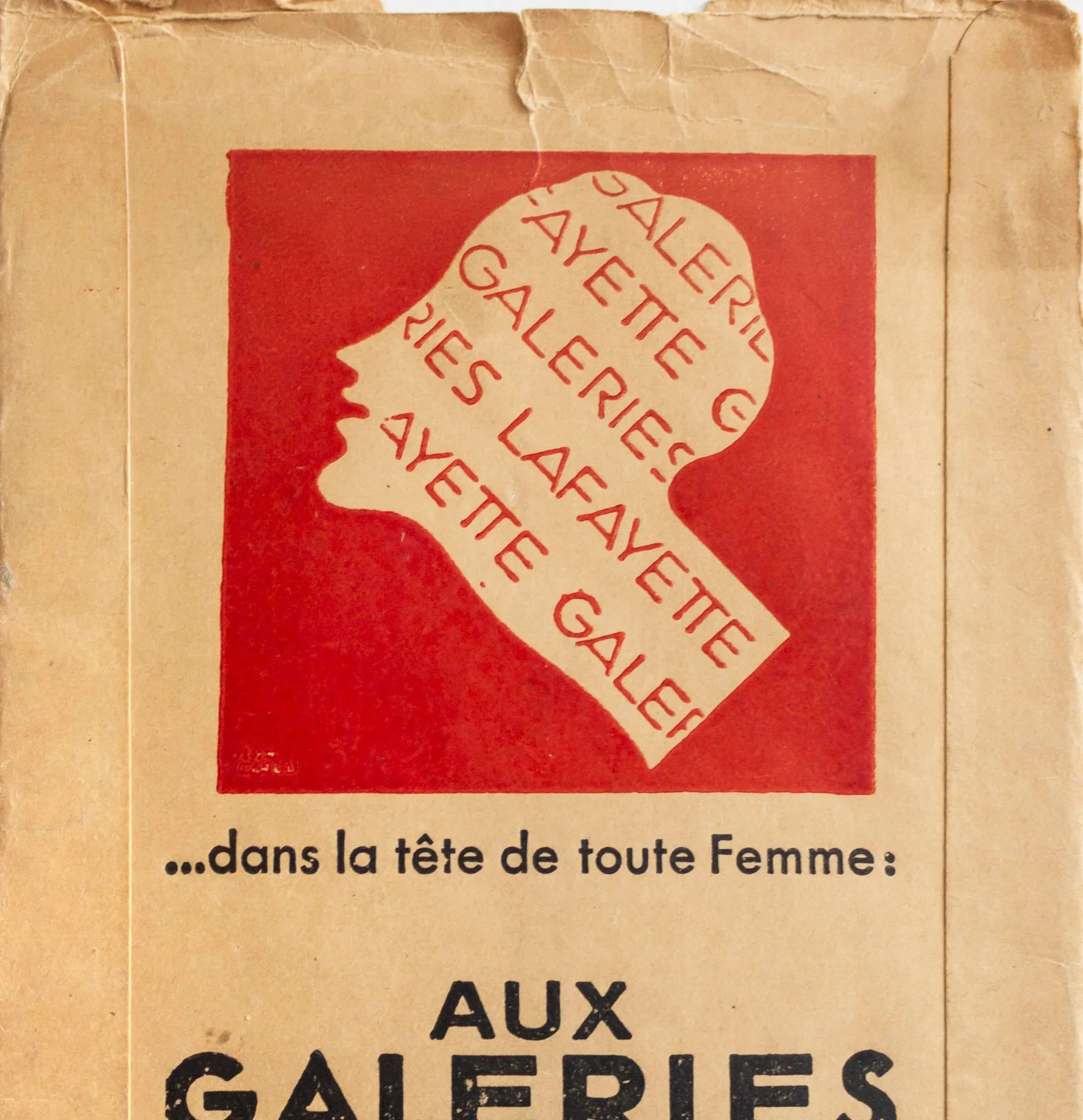 1931 Original Paris Map, Galerie Lafayette, Paris Colonial Expostion