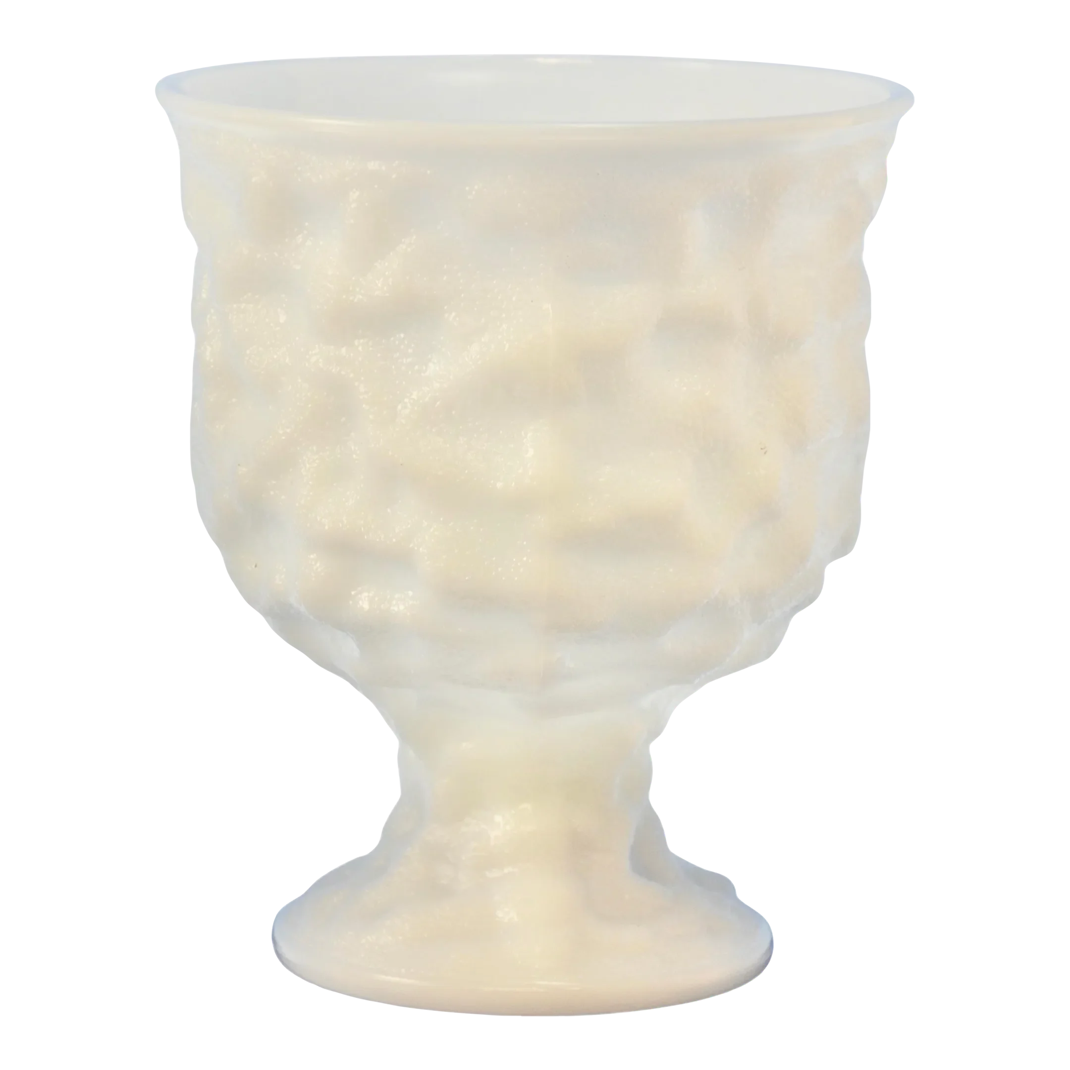 White Milk Glass Textural Pedestal Bowl Chairish