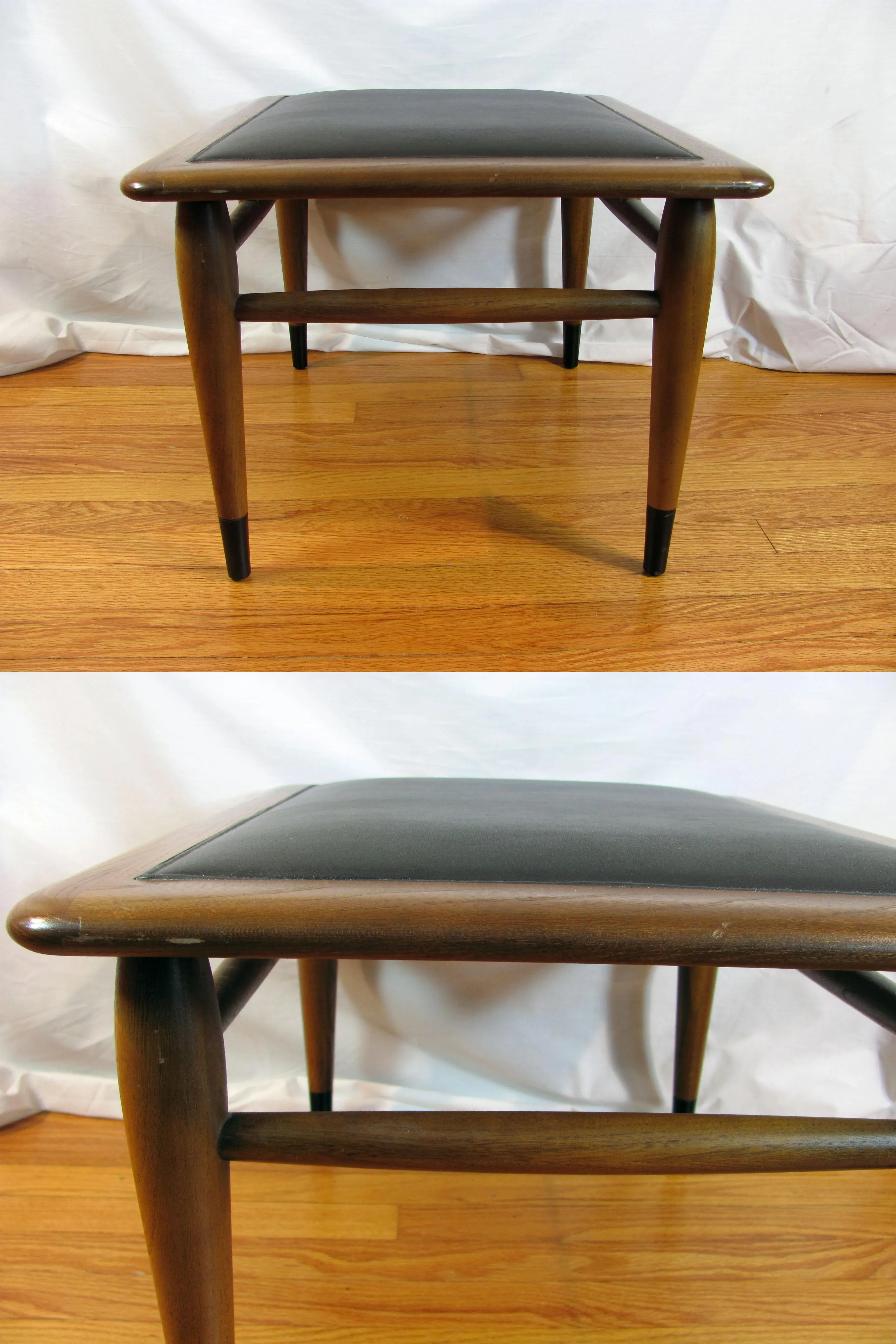 1964 Andre Bus for Lane Acclaim 900 Walnut Foot Stools Ottoman - A Pair