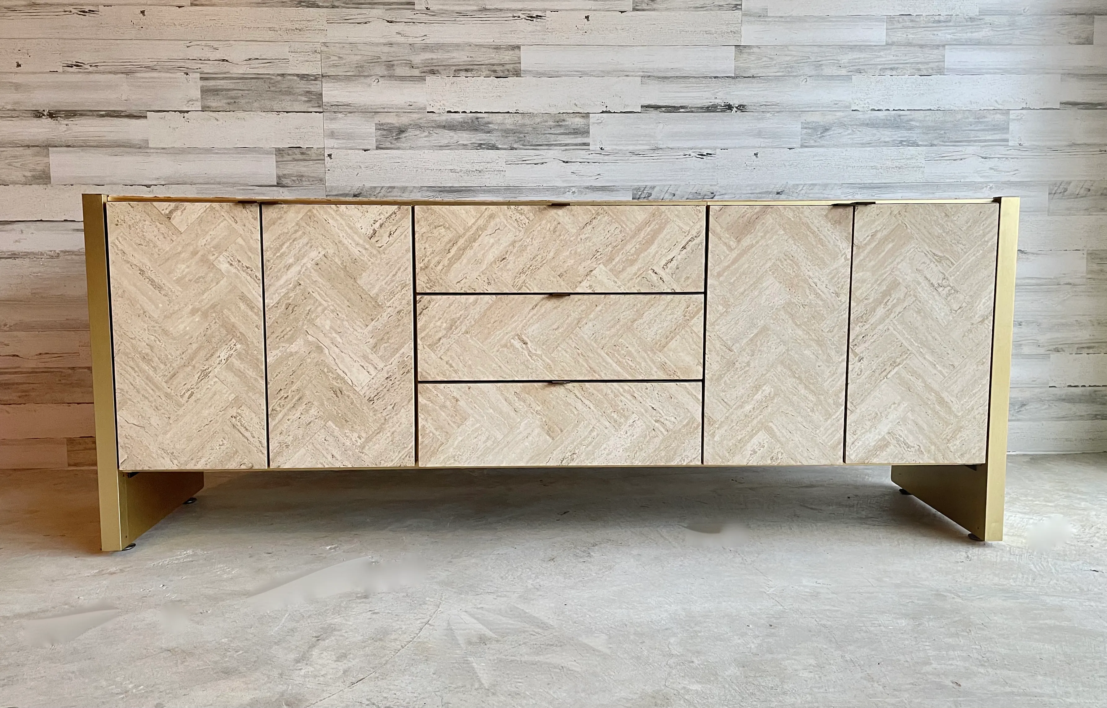 Travertine credenza on sale