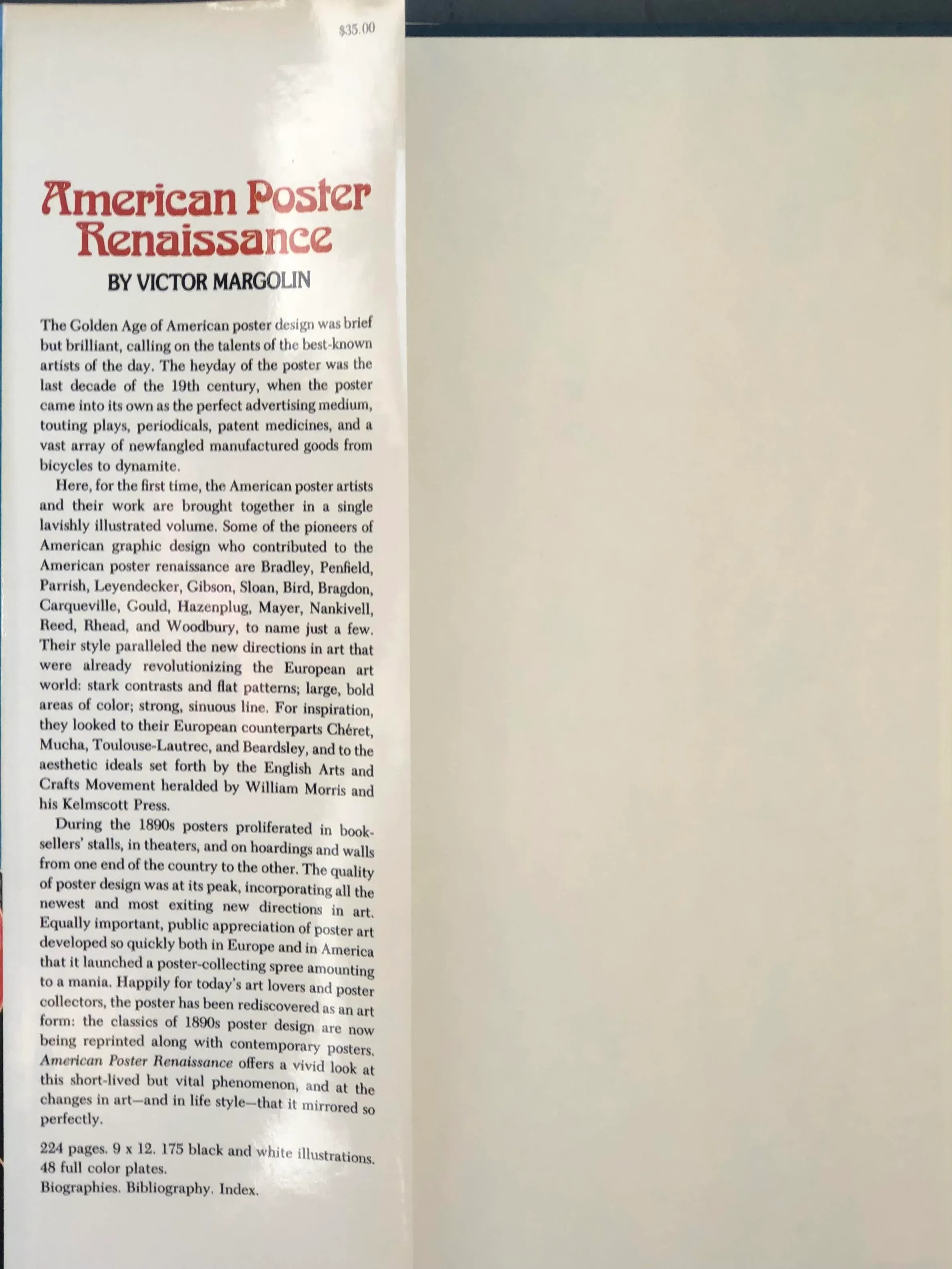 American Poster Renaissanceアメリカポスタールネサンス American Poster Renaissance 1890-1900 by Victor Margolin