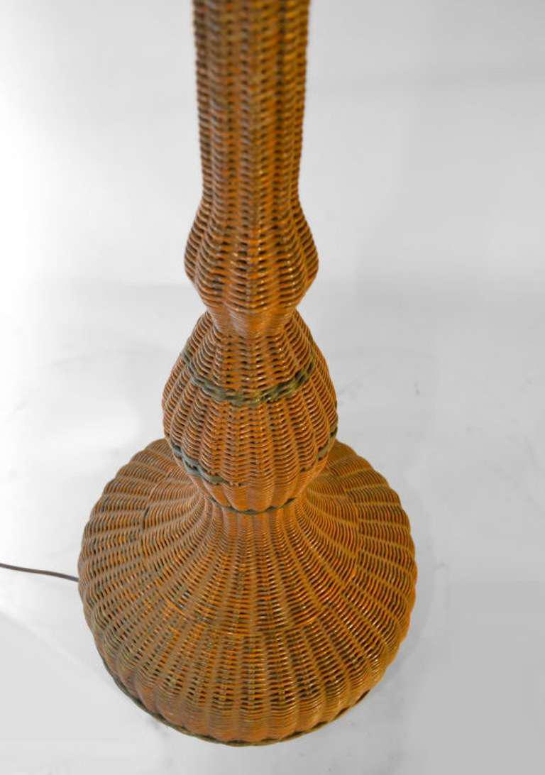 Wicker Floor Lamp | Chairish