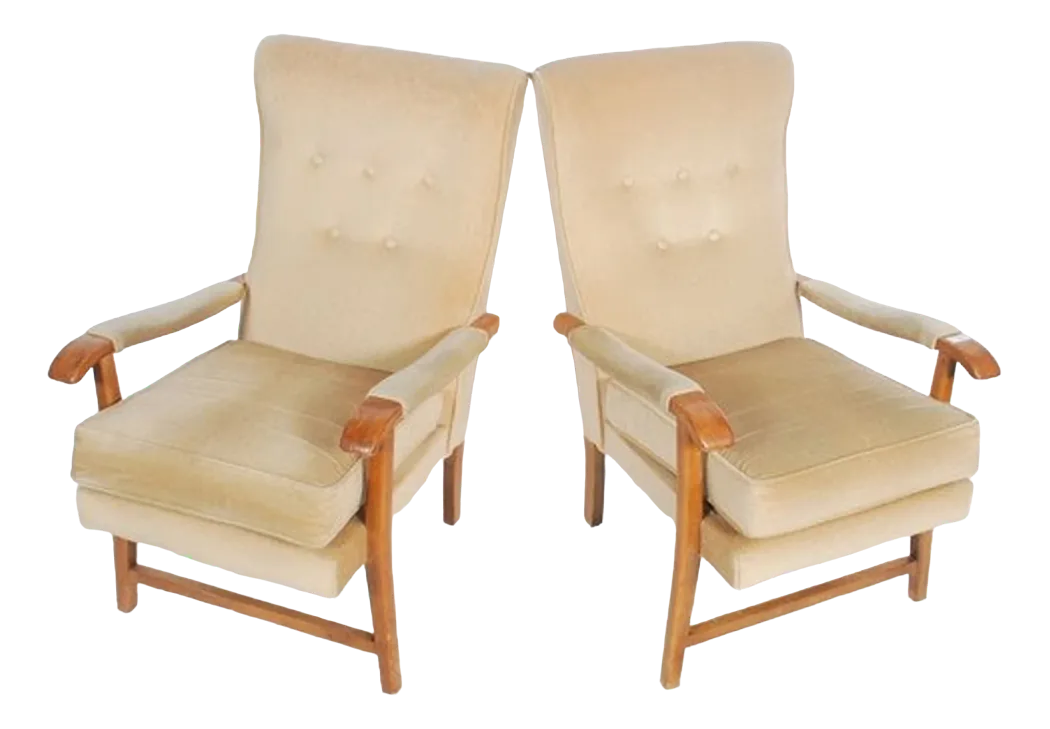 MidCentury Modern Beech Easy Chair in the Style of Howard Keith, 1960s