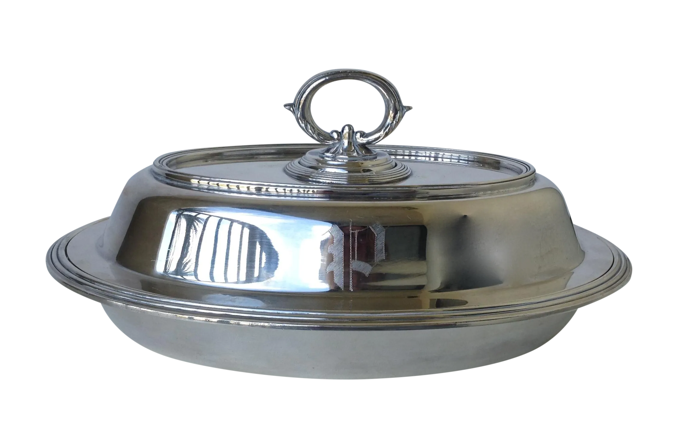 Silver Plate Engraved Lidded Covered Serving Dish Chairish